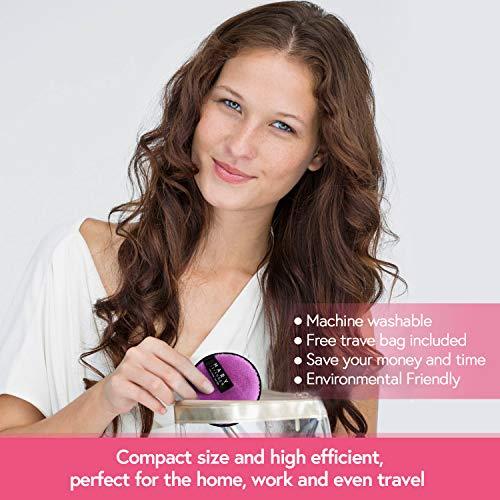 MARY LAVENDER Mary lavender Multifunctional Makeup Remover Pads for Face Eyes 8 Pack, Washable Reusable Face Cleansing Wipes Puff, Makeup Remover Cloth, Powder Puff, Cotton Pads Cotton Rounds Makeup Wipes