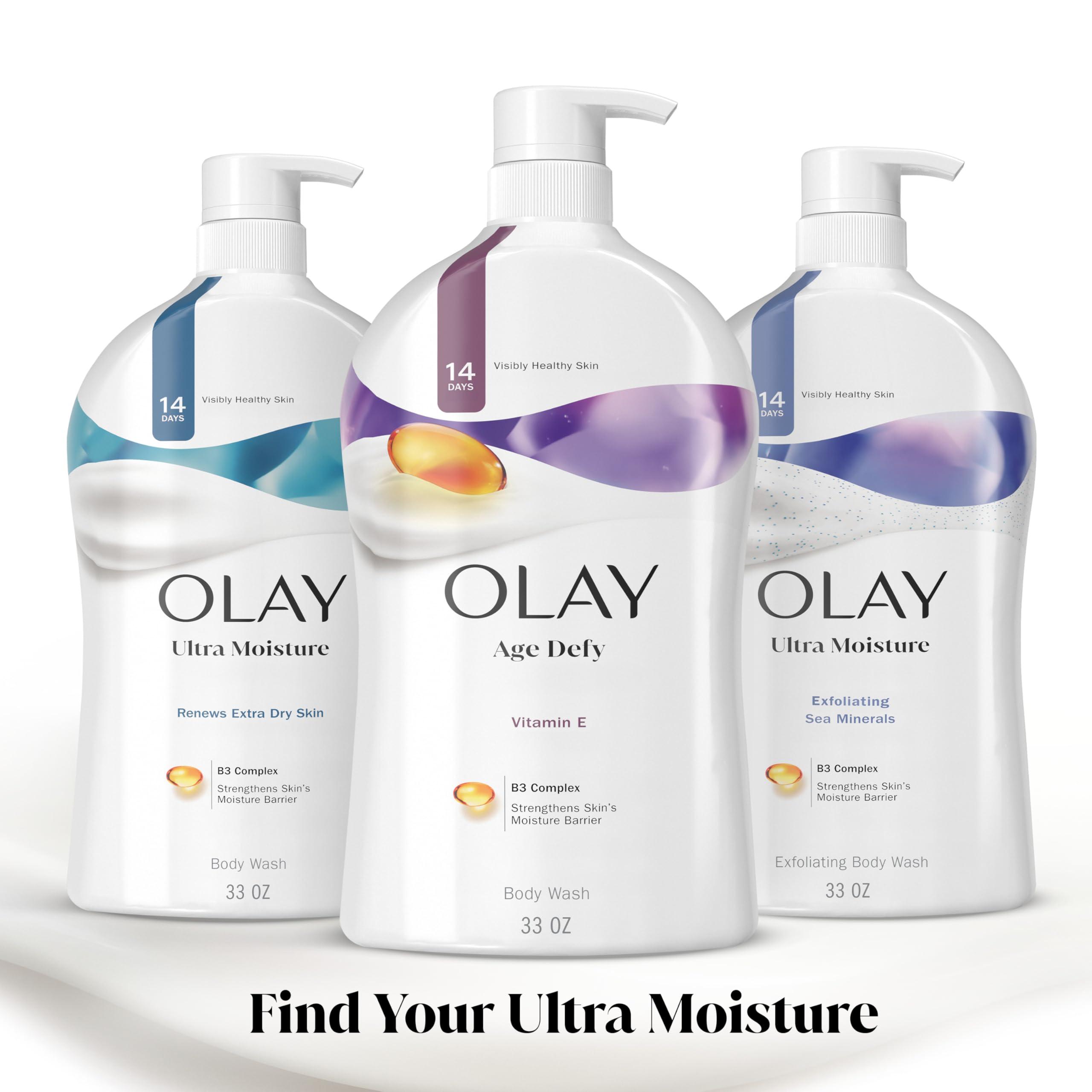 Olay Olay Age Defying Body Wash with Vitamin E for Women, 33 fl oz (Pack of 4)