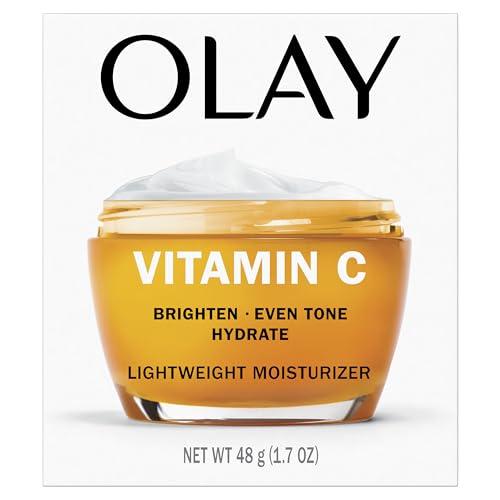 Olay Olay Vitamin C Face Moisturizer, Brightening Cream for Women, Instant Hydration, Evens Tone, Dark Spot & Hyperpigmentation Reduction, Glowing Skin Care - Niaciniamide, Lactic Acid, 1.7 Oz