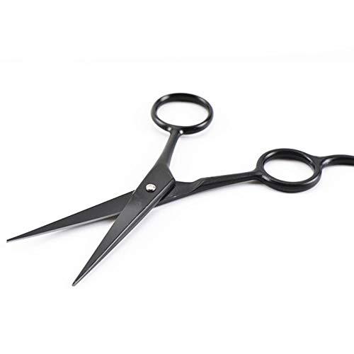 WGGTX Professional Hair Cutting Shears, Professional 4 inch black small makeup cut hair scissors nose trimmer haircut shears eyebrow cutting barber Hairdresser scissors (Color : 4 inch)