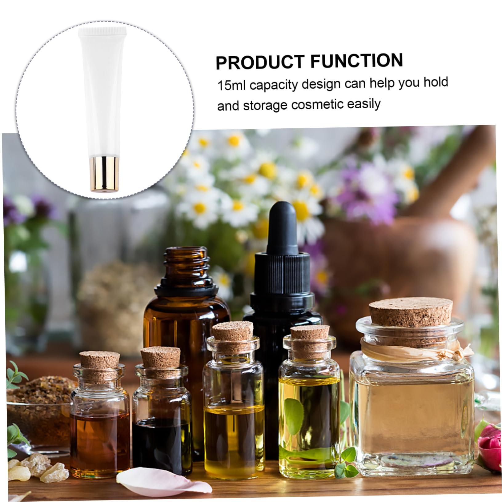 minkissy minkissy Create Your Own Lip Gloss 50pcs 15ml Empty Tubes Travel Size Reusable Gold Lip Gloss Containers