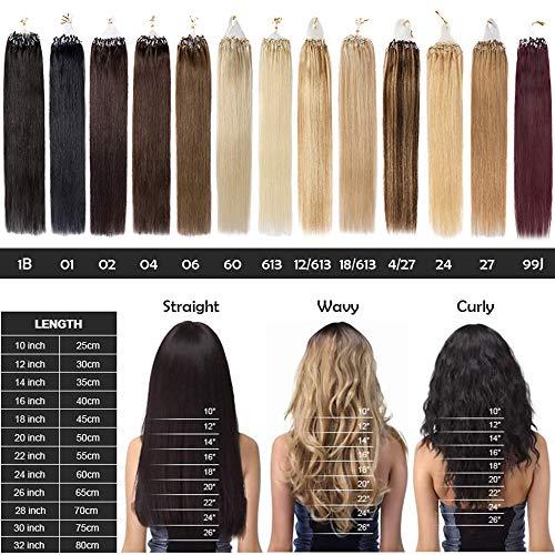 Hairro Hairro Micro Ring Hair Extensions Micro Link Human Hair Micro Beads Remy Hair Micro Loop Pre Bonded Cold Fusion I Tip Hairpiece For Women 14 inch 50g 100 Strands #12P613 Golden Brown Mix Bleach Blonde