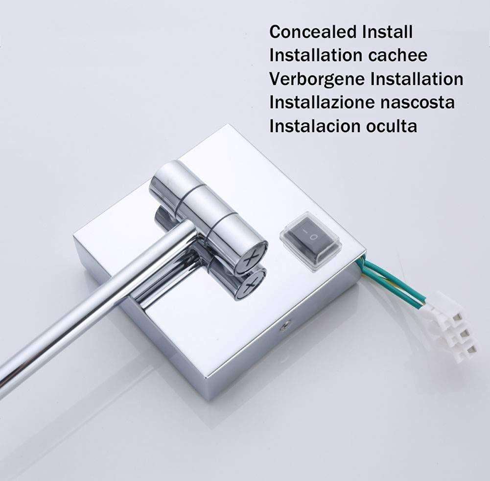 Suuim Makeup Mirror Makeup Mirror, Bathroom Shaving Mirror Wall Mounted LED Illuminated Makeup Mirror 8X Magnification Extending Folding Double Side with Dr