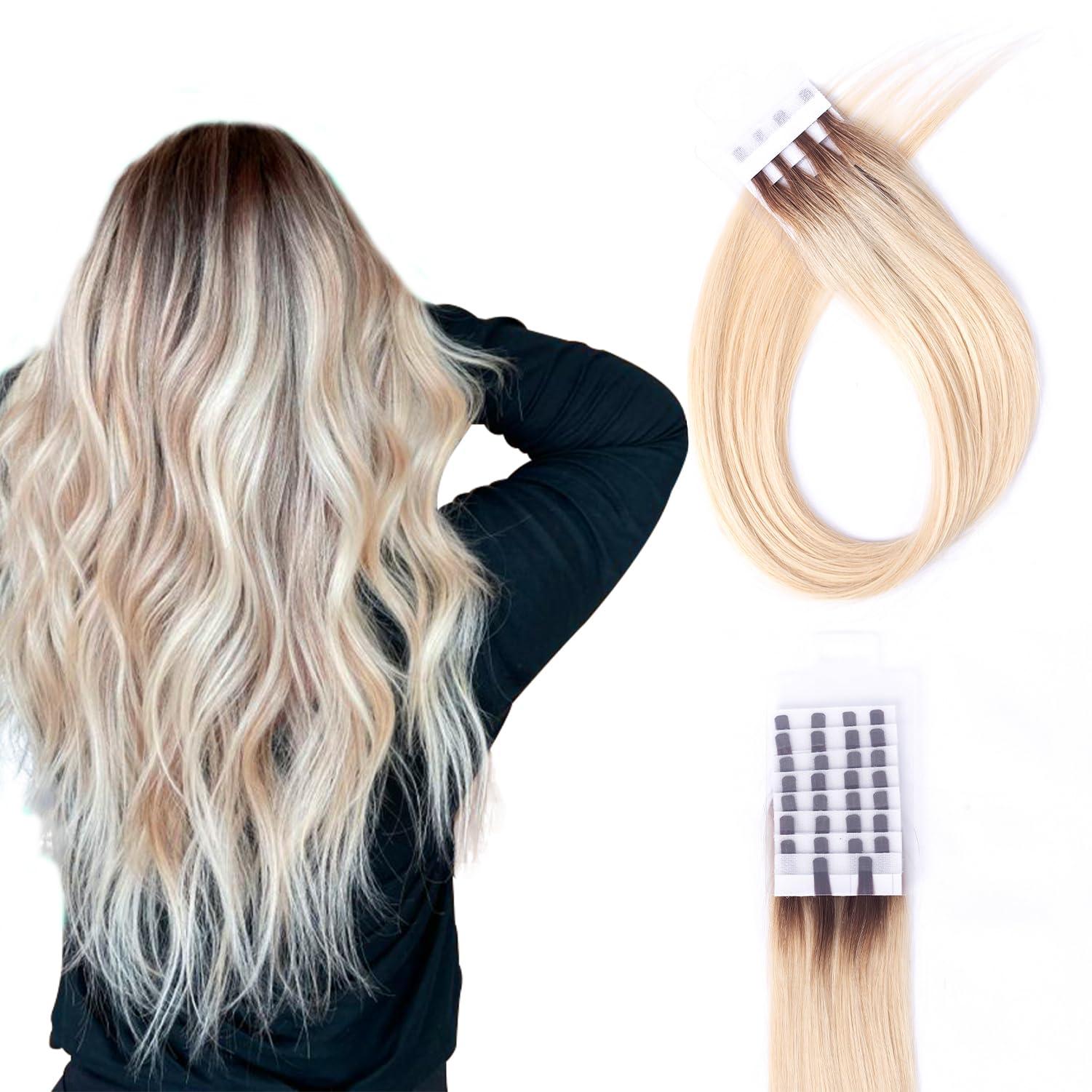 Prosa V light hair extension, human hair V light specific wig extensionsreal human hair for v light hair extensions machine sit, 30g/pack, 18 20 22. (#T4/60, 20)