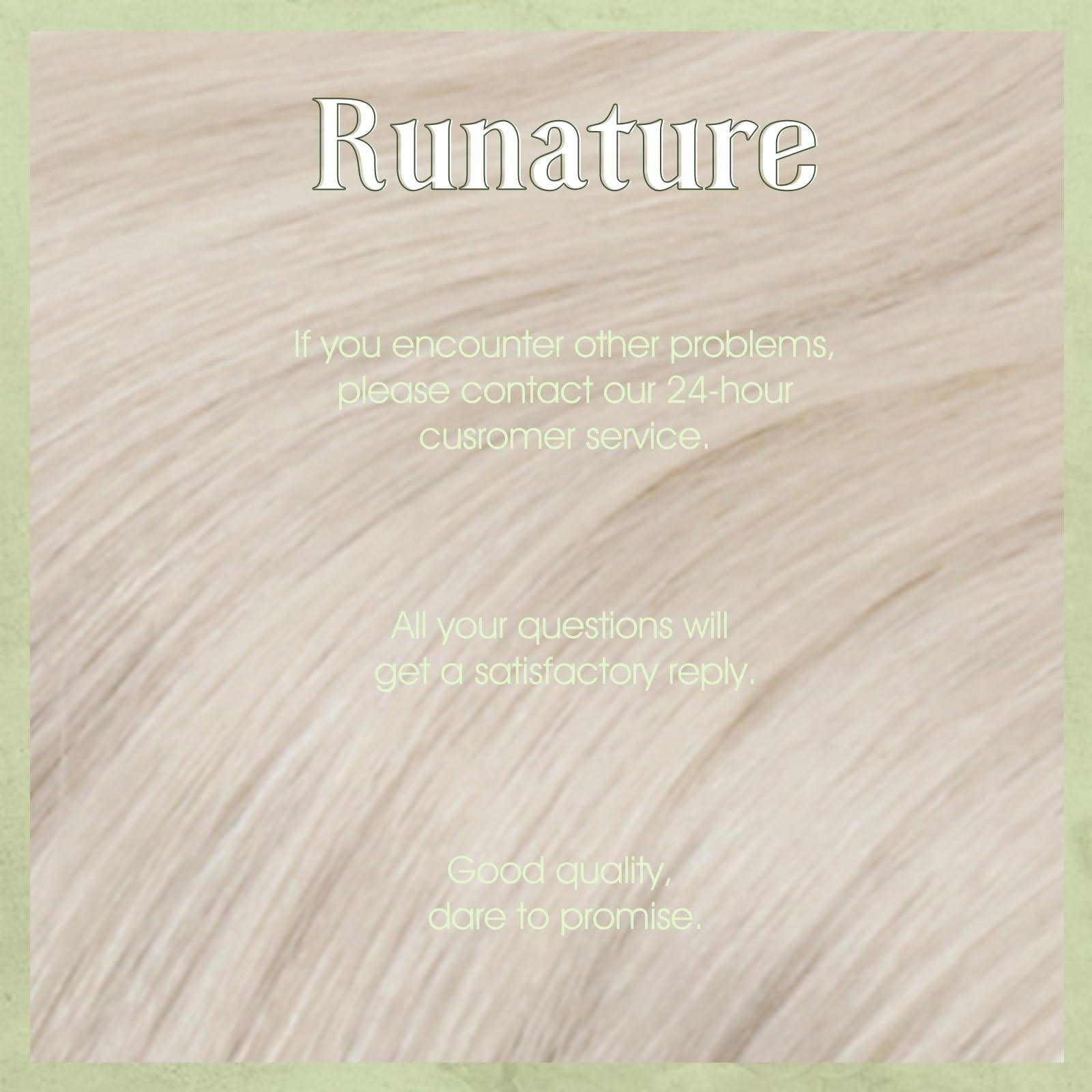 RUNATURE RUNATURE Blonde Micro Link Hair Extensions Human Hair White Blonde Microbeads Hair Extensions Remy Pre Bonded Microlink Hair Extensions Cold fusion Micro Human Hair Extensions Straight 12 Inch 40g 50