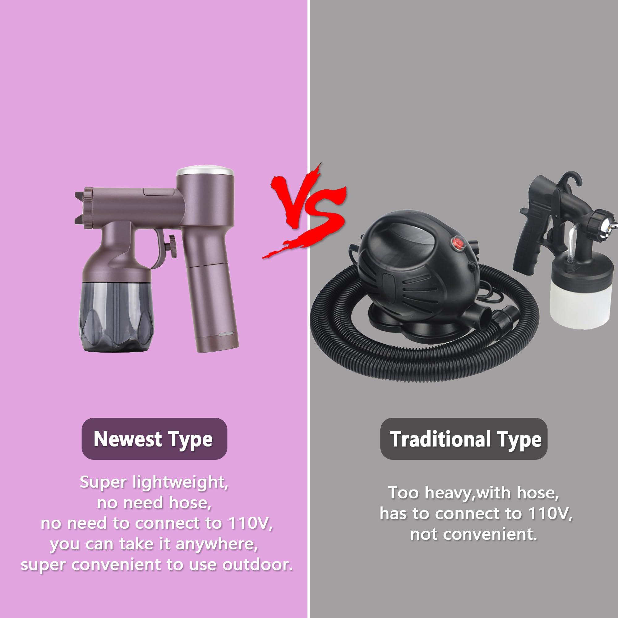 Yoyair Personal Spray Tan Machine with Brushless Motor Strong Power Professional Spray Tan Gun Cordless Type Handheld Portable and Rechargeable Self Tanner for Salon Home Tan Mobile Tan