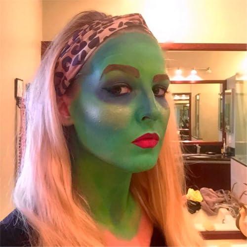 Go Ho Go Ho Dark Green Face Paint Stick,Water Based Cream Green Body Paint Washable,Highly Pigmented,Smooth and Safe for Skin,Halloween Cosplay SFX Makeup,St Patricks Day Face Paint