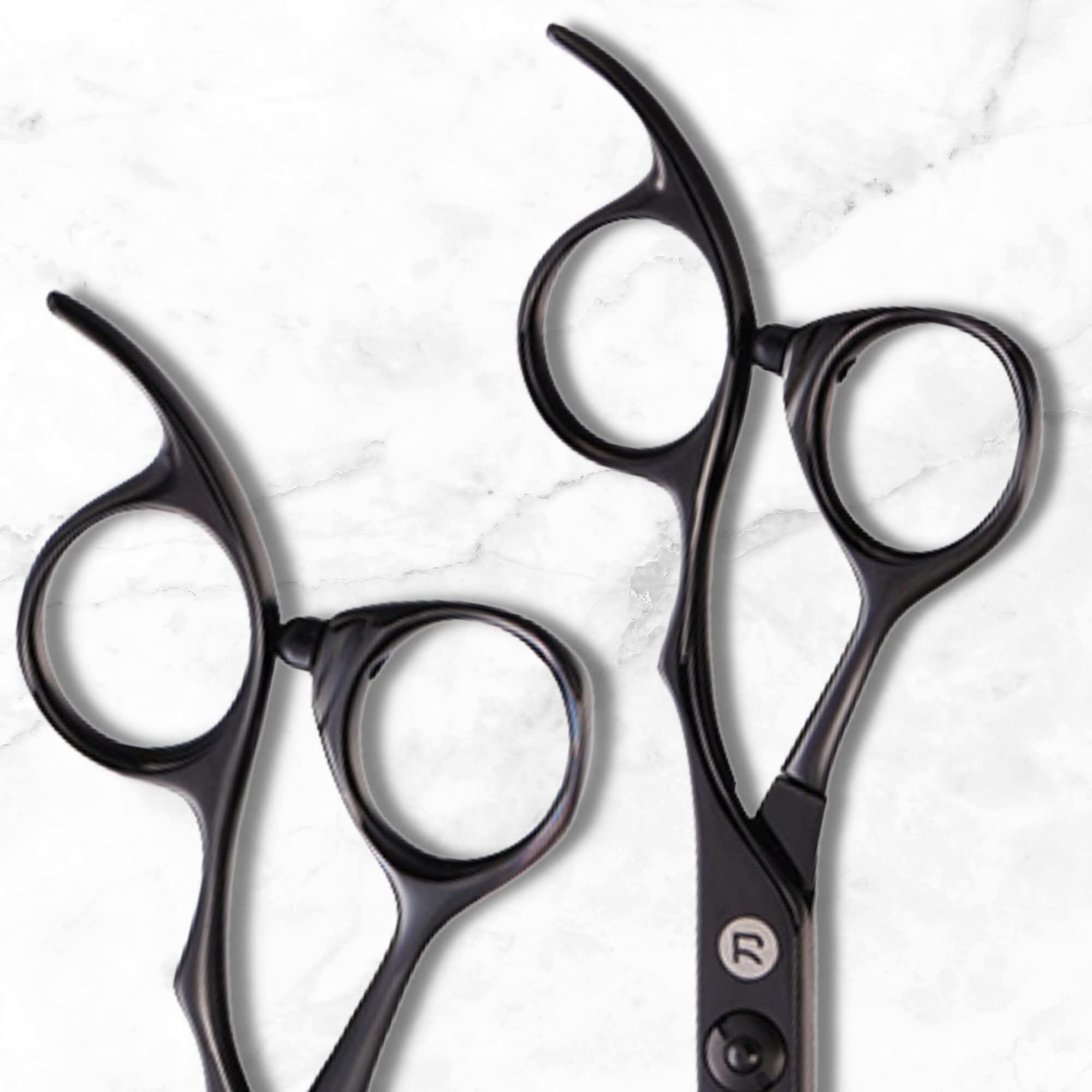Saki Shears Saki Shears Katana Set of Professional Japanese Hair Shears with Black Finish - 6 Inches - Includes Cutting and Thinning Shears