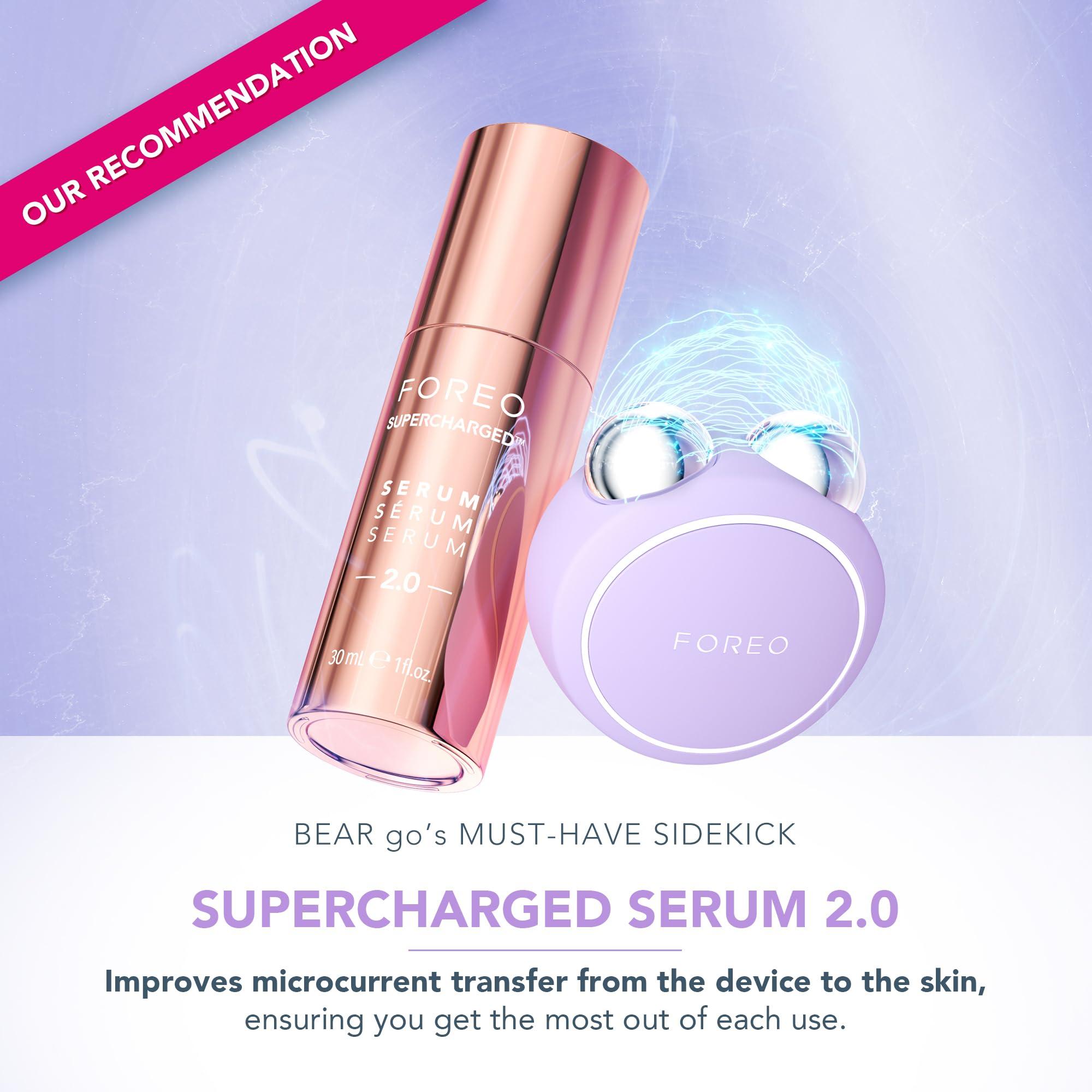 FOREO FOREO BEAR 2 go - Travel-friendly Toning Microcurrent Facial Device - For Fine Lines & Wrinkles - Anti Aging - Face Sculpting - Instant Full Face Lift - Firm & Contour - Compact Skin Care - Lavander