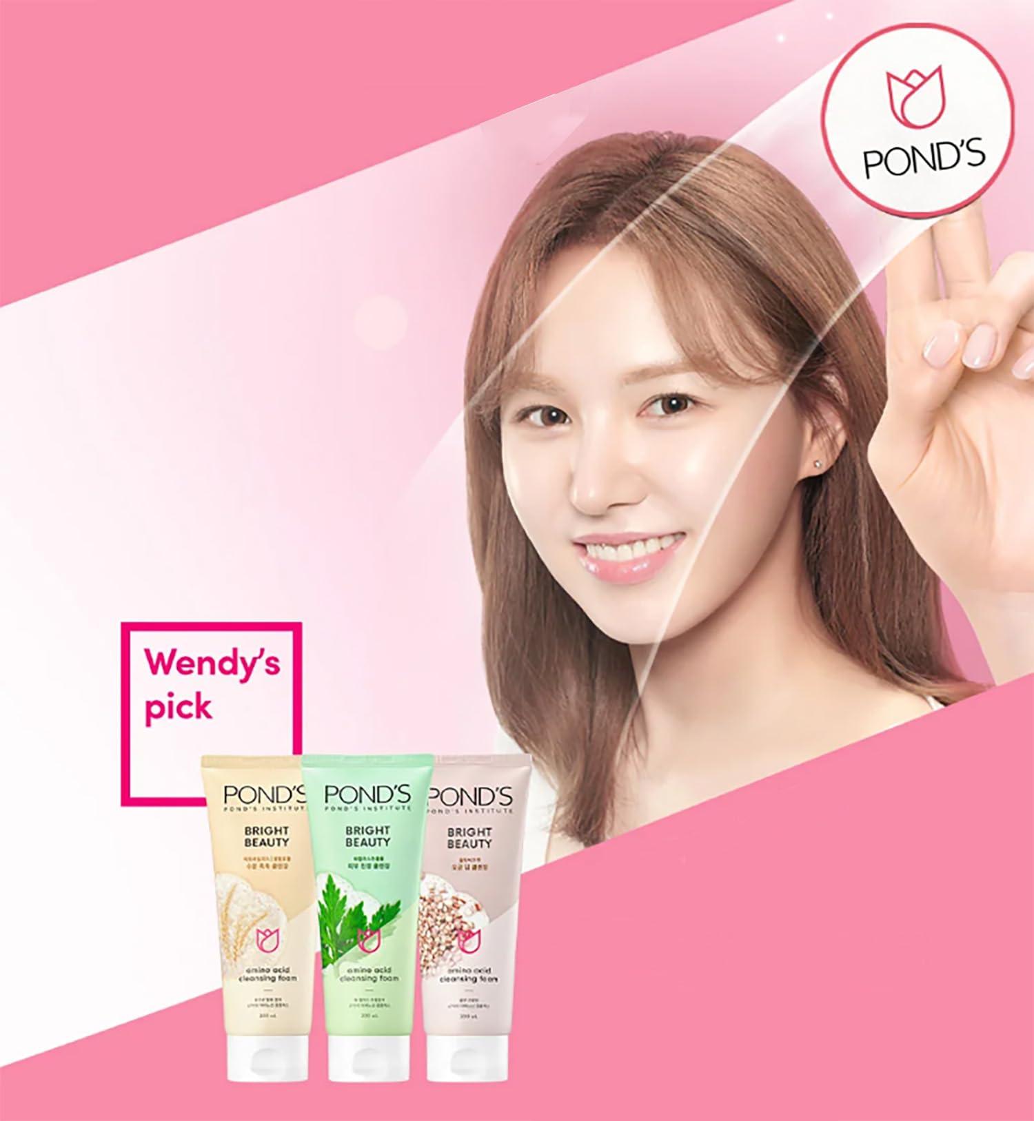 Pond\'s Pond\'s Bright Beauty Foam Cleanser (Rice) | Gentle Face Wash for Women | Deep Cleansing Formula | Moisturizing & Pure | 17 Amino Acid Complex