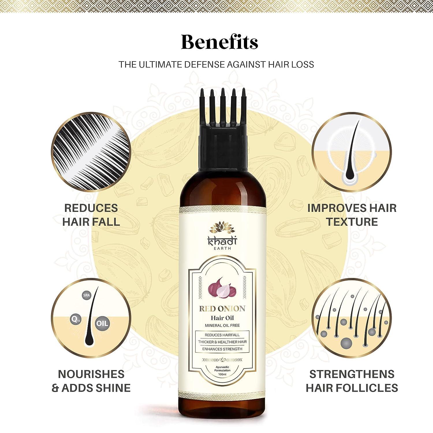 Generic Red Onion Hair Oil For Hair Growth & Hair Fall Control With Black Seed, All-natural, 100% Ayurvedic & Cold-Pressed Hair Oil For Stronger & Shiny Hair - 100ml