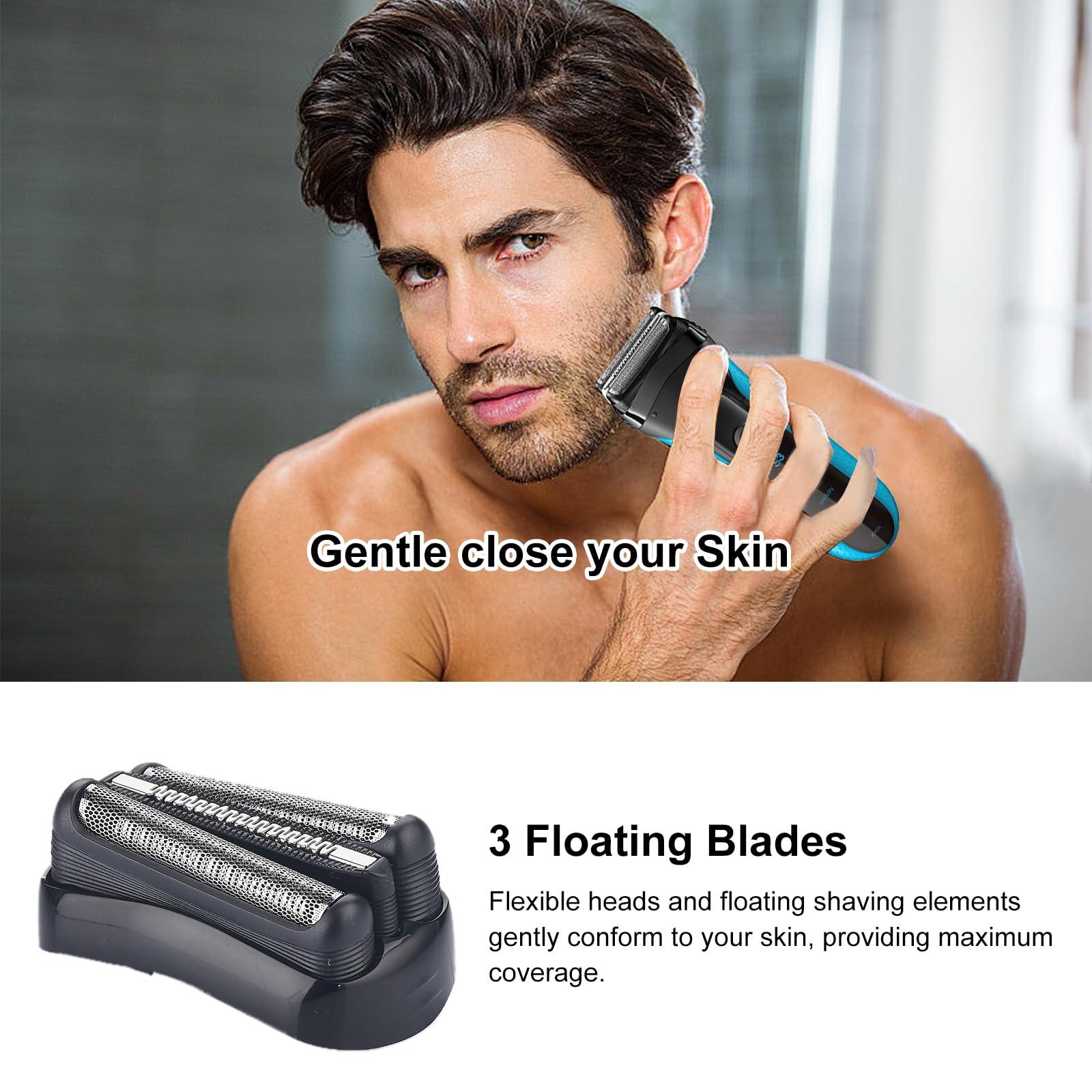 Styleader 2 Pack Replacement Heads Compatible with Braun Series 3 Electric Shaver for Braun S3 Foil Shaver fit for Electeic Razor 5409,3040s,300s,310s,320s,3050cc,3090cc,3010s,3030s. (21B)