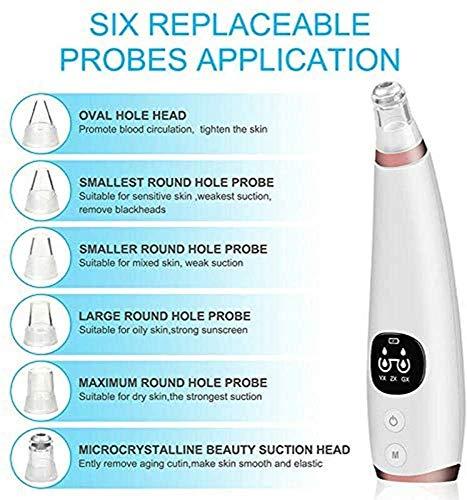 yigeren Qin Black Head Suctioner,Blackhead Remover Vacuum,Blackhead Remover Pore Vacuum - Electric Pore Cleaner, Blackhead Extractor Tool for Women and Men,USB Rechargeable LCD Display