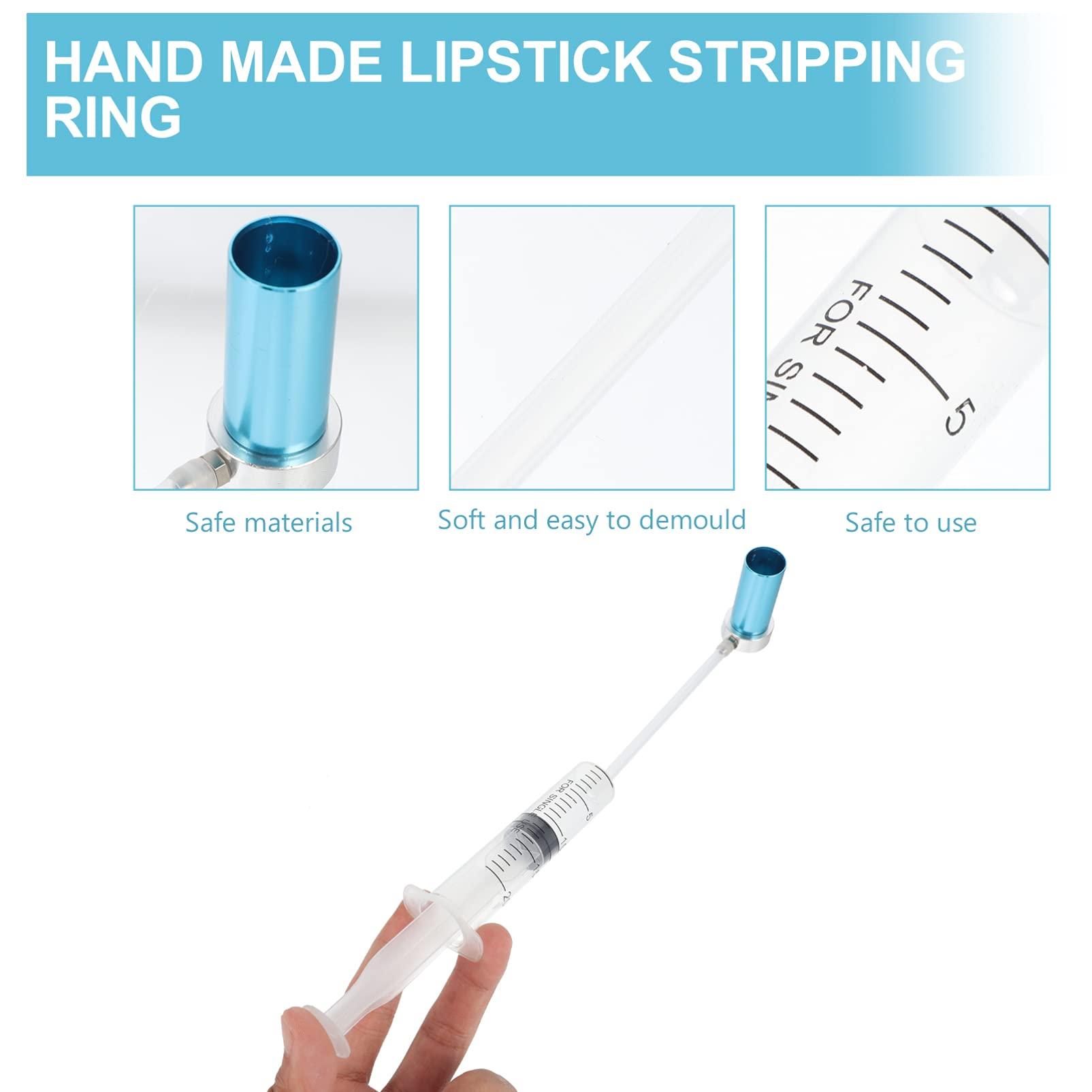 HEALLILY 2 Sets DIY Lipstick Mold with Lipstick Stripper Aluminum Lip Gloss Balm Fill Maker Molding Tool for DIY Cosmetic Lipstick Extractor