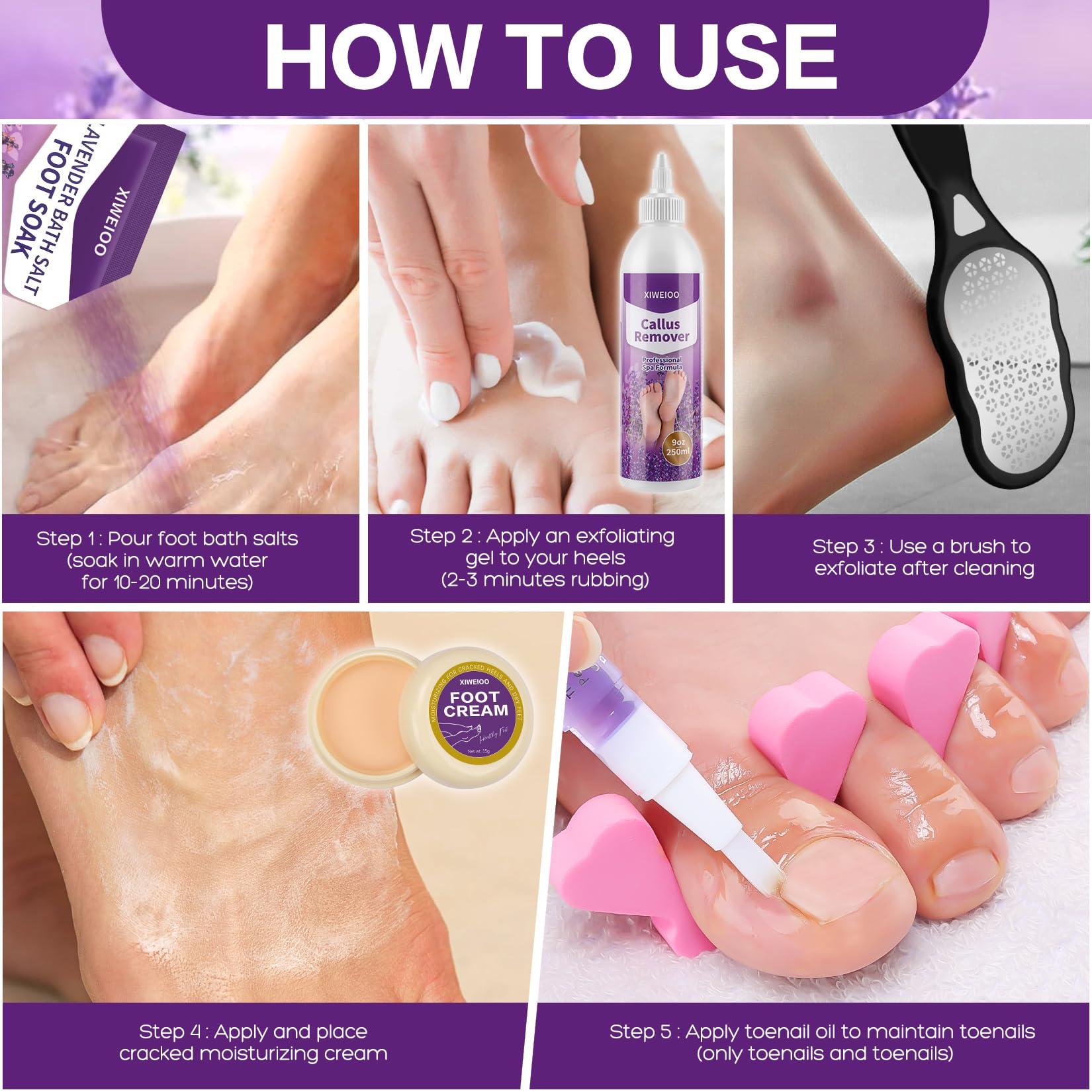 xiweioo XIWEIOO Foot Soak - Foot Spa Soak for Use with a Feet Soaking Tub - Foot Soak Salts to Soften Feet - Epsom Salt Foot Soak