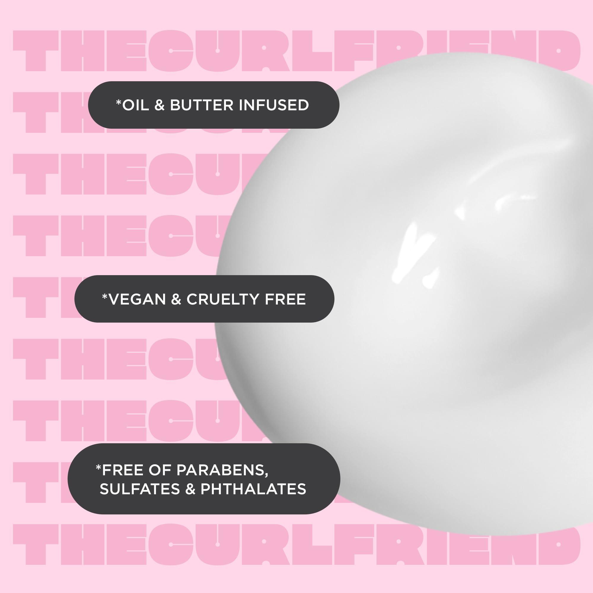 Cake Beauty Cake Beauty Curl Friend Defining Curl Cream - Bounce Curly Hair Styling Product & Anti Frizz Control Heat Protectant for Hair Detangler Cruelty Free & Vegan (Pack of 2)