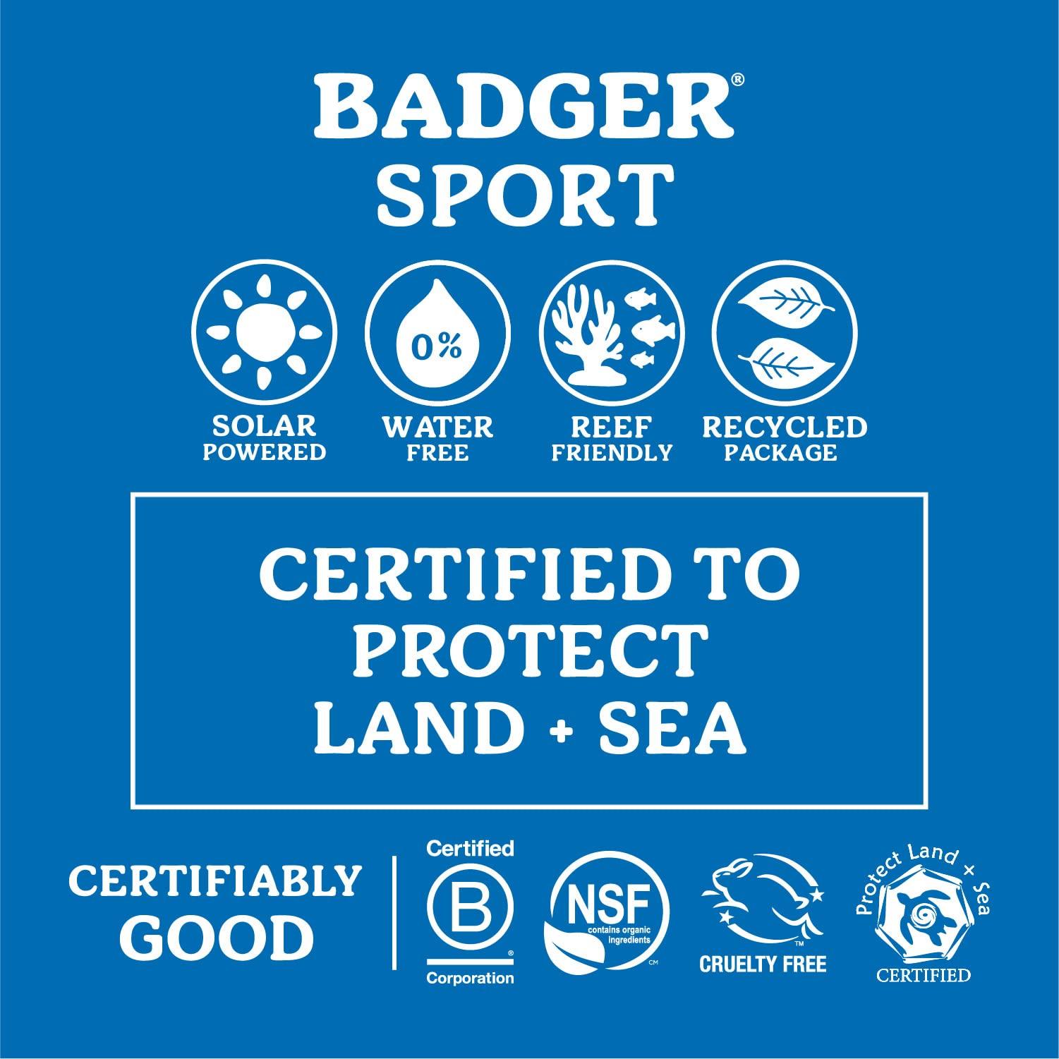 Badger Badger Coral Reef Safe Sunscreen Tin, SPF 40 Zinc Oxide Sunscreen, Broad Spectrum, Water Resistant, Travel Size Sunscreen, Sun Skin Care, Unscented, 2.4 oz
