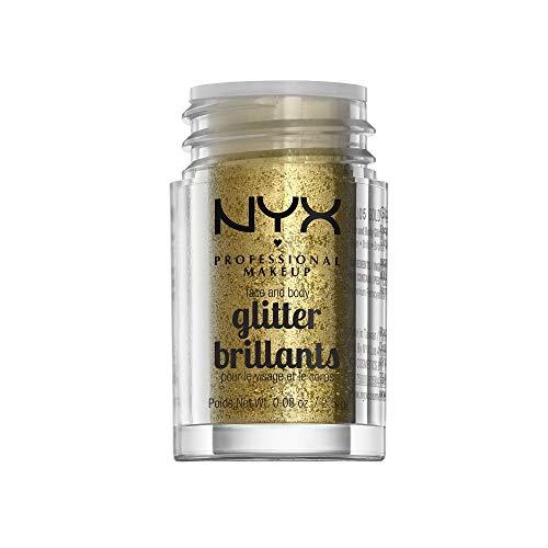 NYX PROFESSIONAL MAKEUP NYX PROFESSIONAL MAKEUP Face & Body Glitter, Gold (Pack of 2)