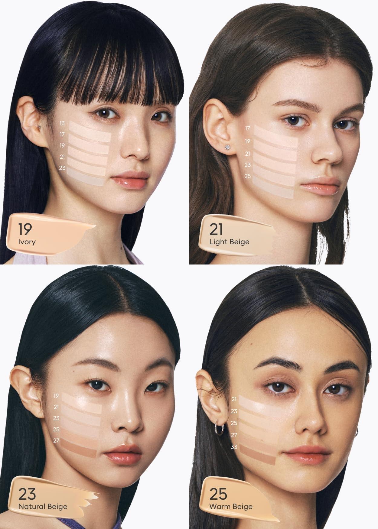 MISSHA MISSHA M PERFECT COVER SERUM BB CREAM No.23 Natural Beige, Skin Care Foundation Makeup, Tinted Moisturizer, Superfood Complex, Buildable Coverage, Glass Skin, Paraben Free, 1.18 Fl oz