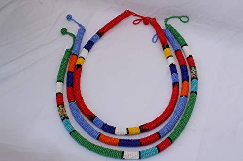 Chuma Luxury African Zulu Headband and bracelet (White)