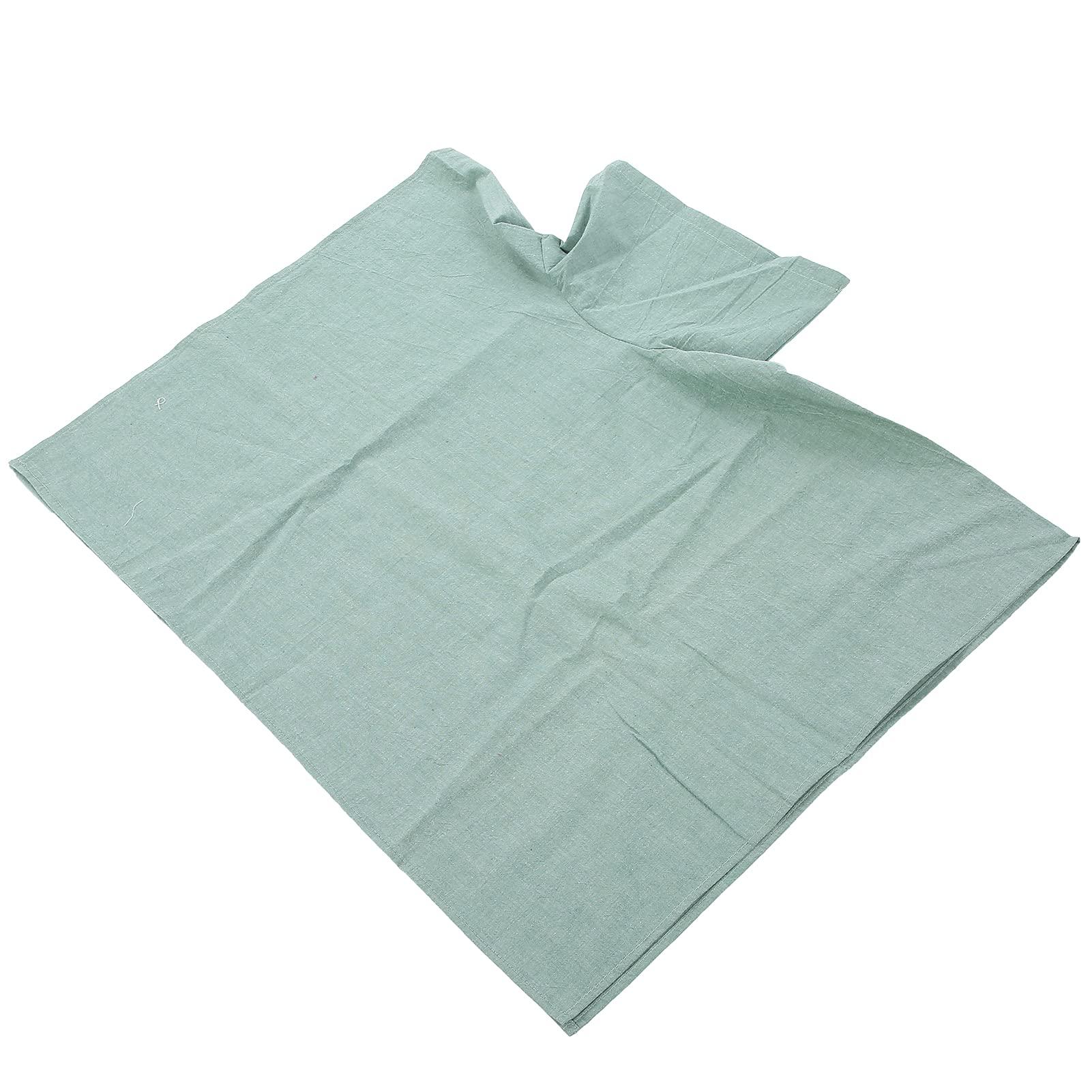 TITA-DONG 27.6 x 39.4in Beauty Salon Massage Bed Sheet, Skin Friendly Cotton Massage Table Cover with Face Hole, Easy Cleaning Reusable Massage Bed Cover For Sheets, Suitable for Massage Spa Tattoo(Dark Green)