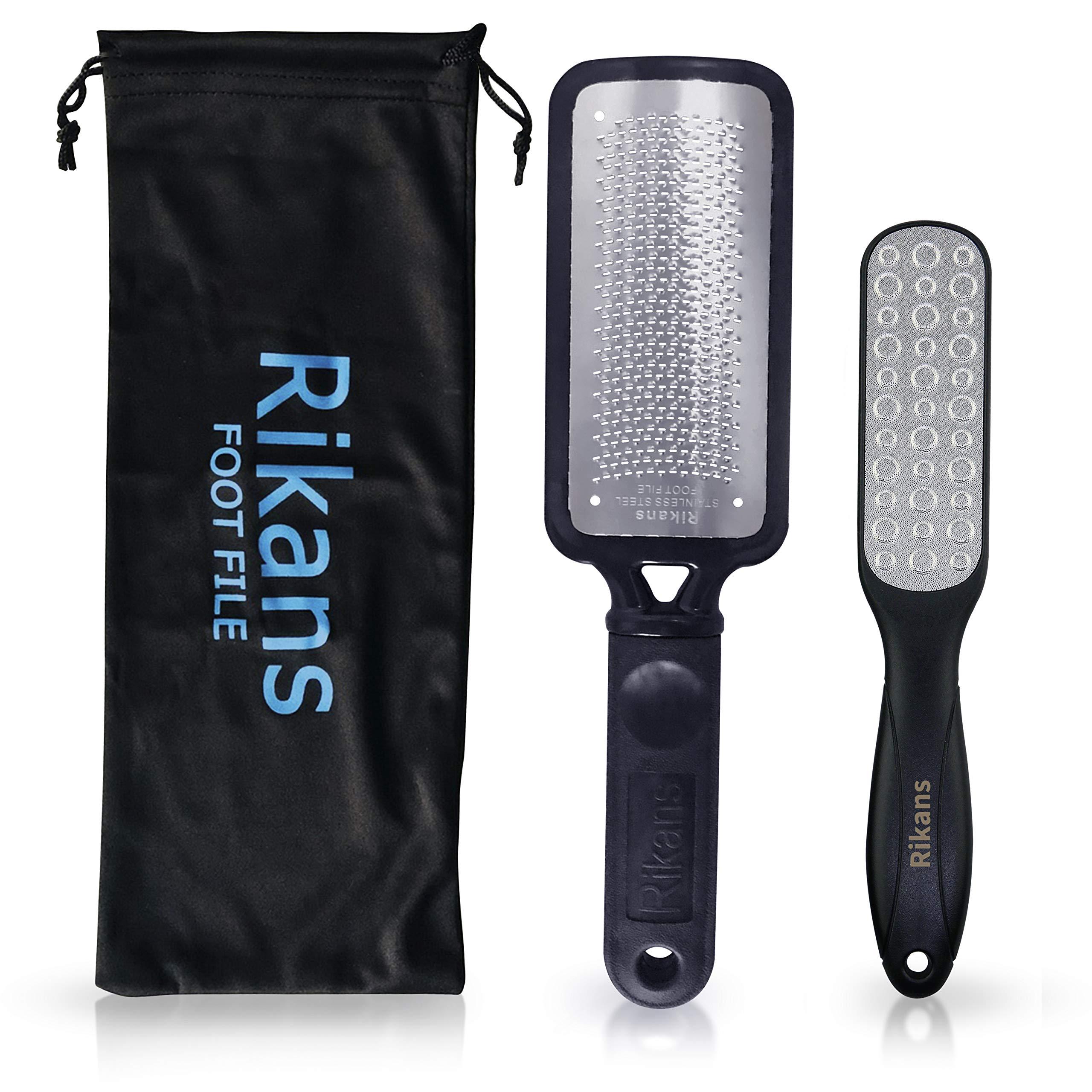 Rikans Rikans Colossal Foot File, Professional Foot Rasp Callus Remover, Foot Care Pedicure Tool to Remove Hard Skin,Can Be Used on Wet or Dry Skin, High Grade Stainless Steel File (Foot File set)