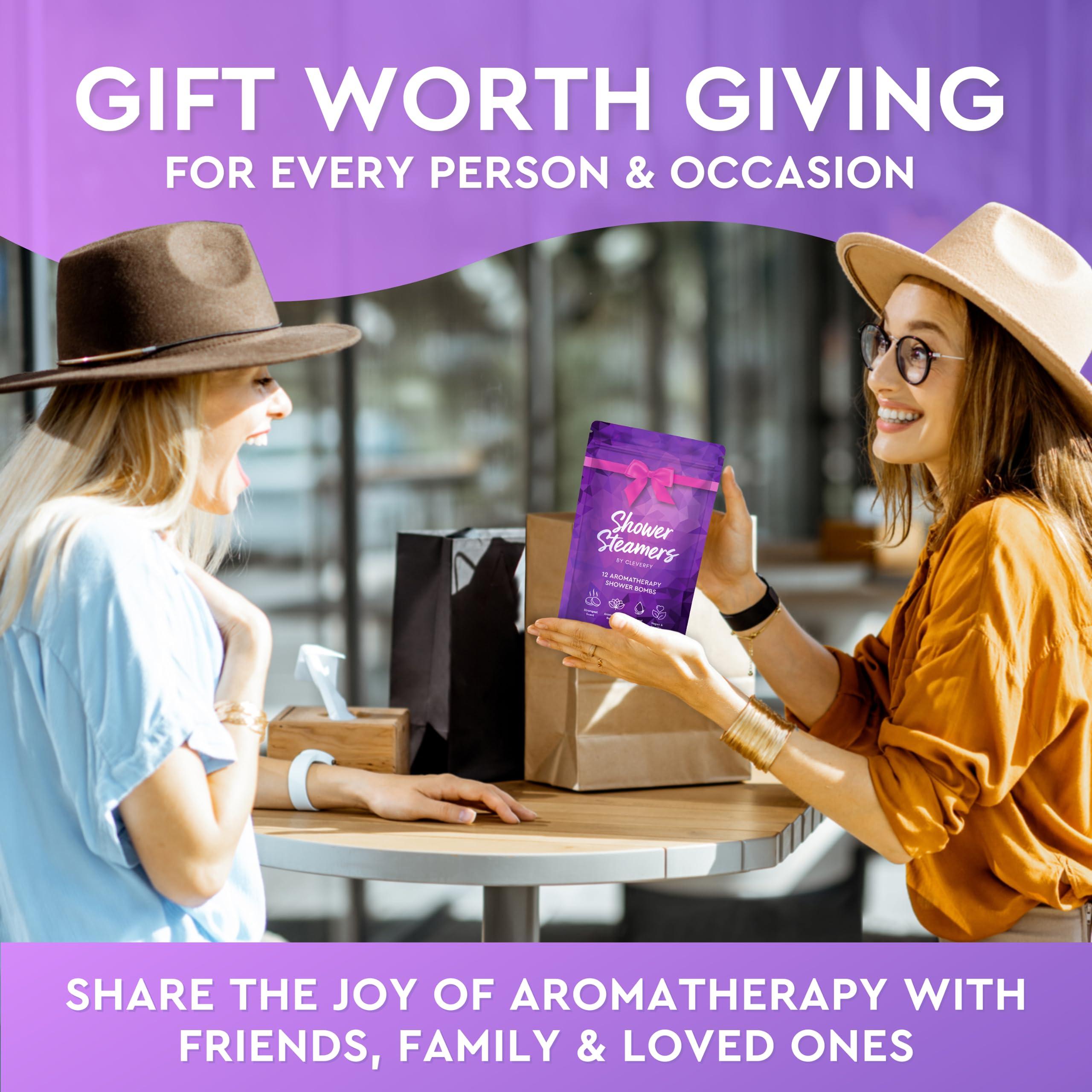 CLEVERFY Cleverfy Shower Steamers for Aromatherapy - Purple Variety Set of 12 Shower Bombs