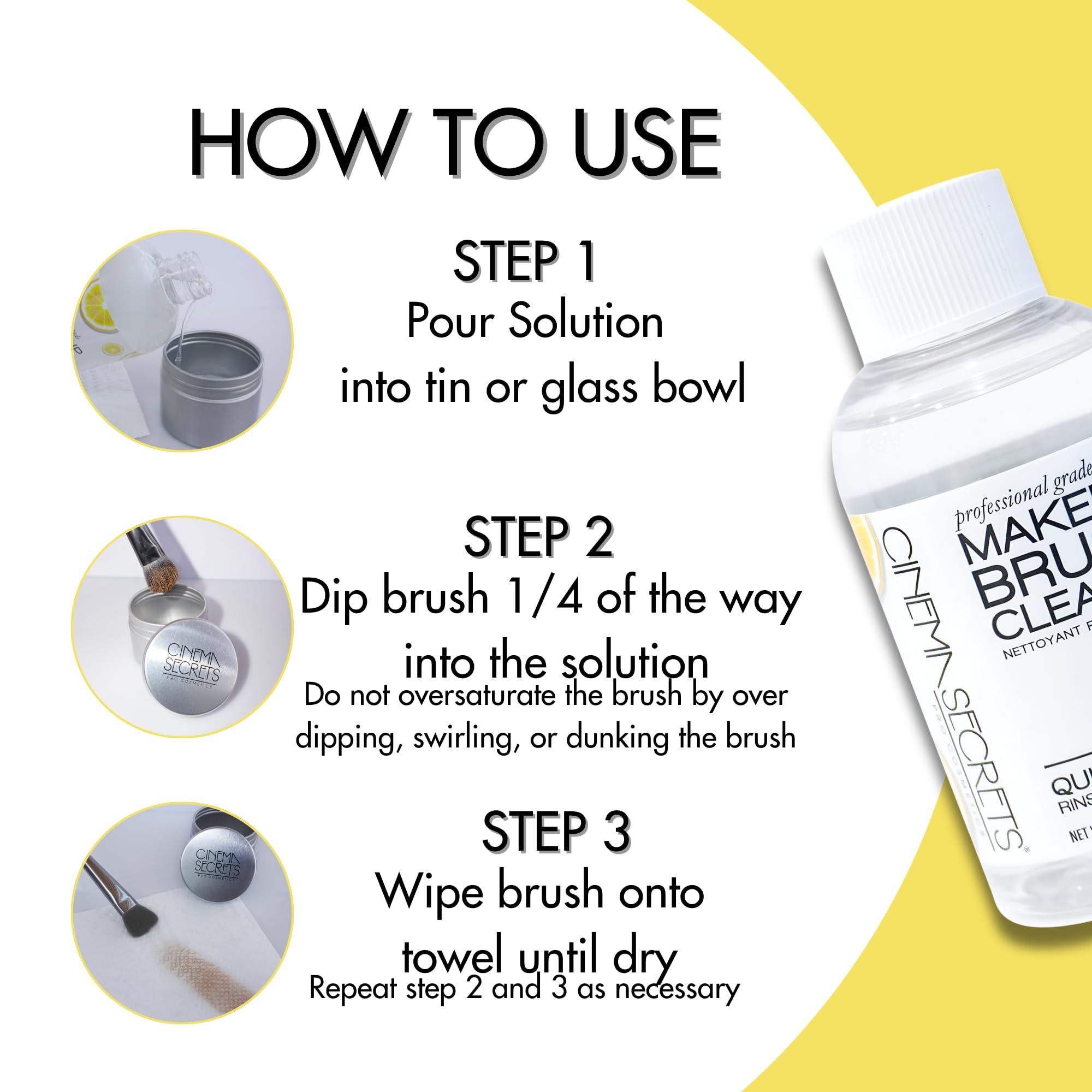 CINEMA SECRETS Cinema Secrets Professional Makeup Brush Cleaner, 2 fl oz, Lemon