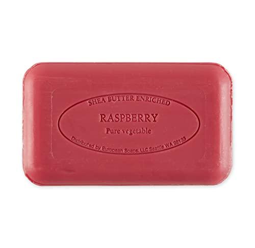 Pre de Provence Pre de Provence Artisanal Soap Bar, Natural French Skincare, Enriched with Organic Shea Butter, Quad Milled for Rich, Smooth & Moisturizing Lather, Raspberry, 5.3 Ounce