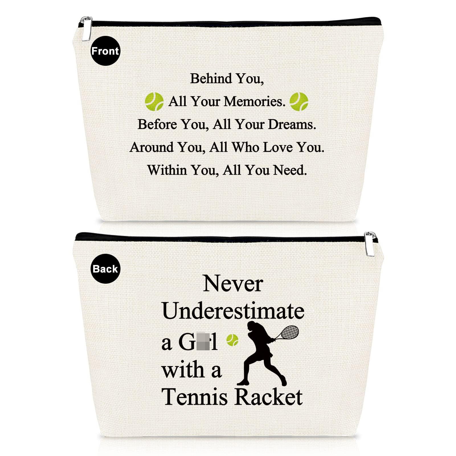 Mikela Tennis Gifts Makeup Bag Tennis Player Birthday Gift Tennis Lover Inspirational Gifts Cosmetic Bag Tennis Team Gift Best Friend Friendship Gift Christmas Graduation Gift Travel Pouch