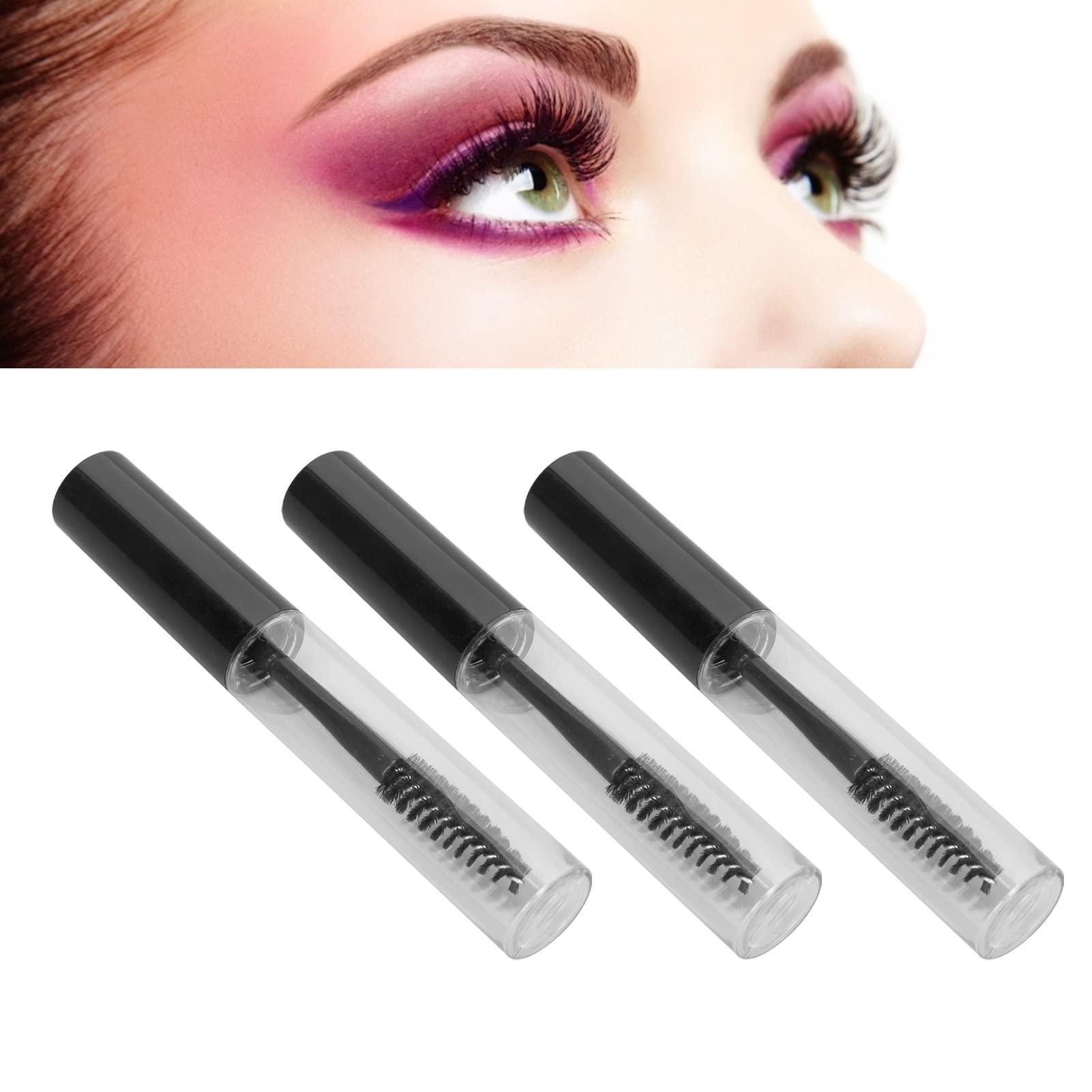 Srliya 3pcs Empty Mascara Tube Eyelash Wand Home Makeup DIY Eyelash Growth Serum Container Bottle with Funnel Plug