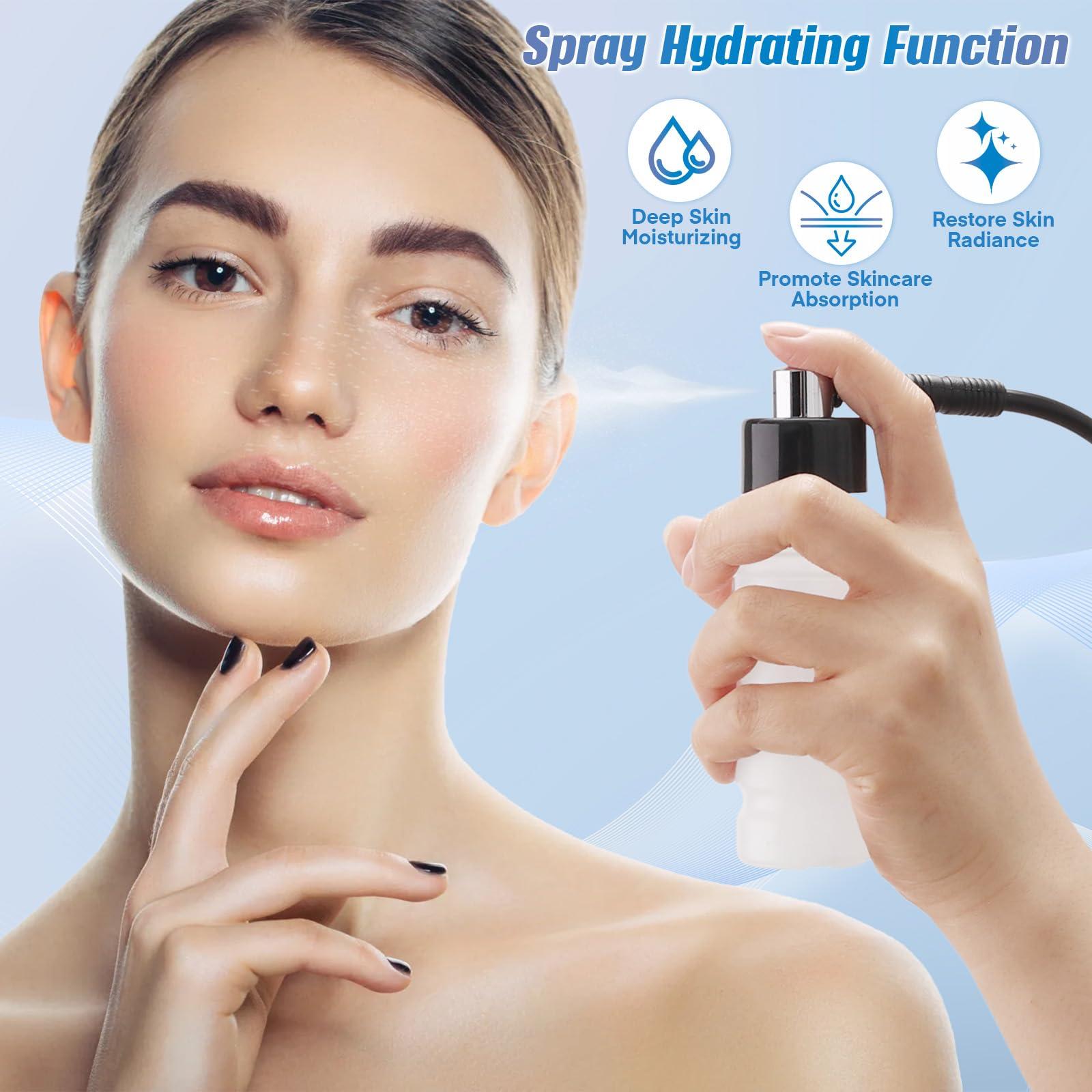 TopDirect 3 in 1 Diamond Dermabrasion Microdermabrasion Machine, TopDirect Facial Skin Care Salon Equipment w/Vacuum & Spray + 200PCS Cotton Filters (Strong Suction Power: 65-68cmhg)