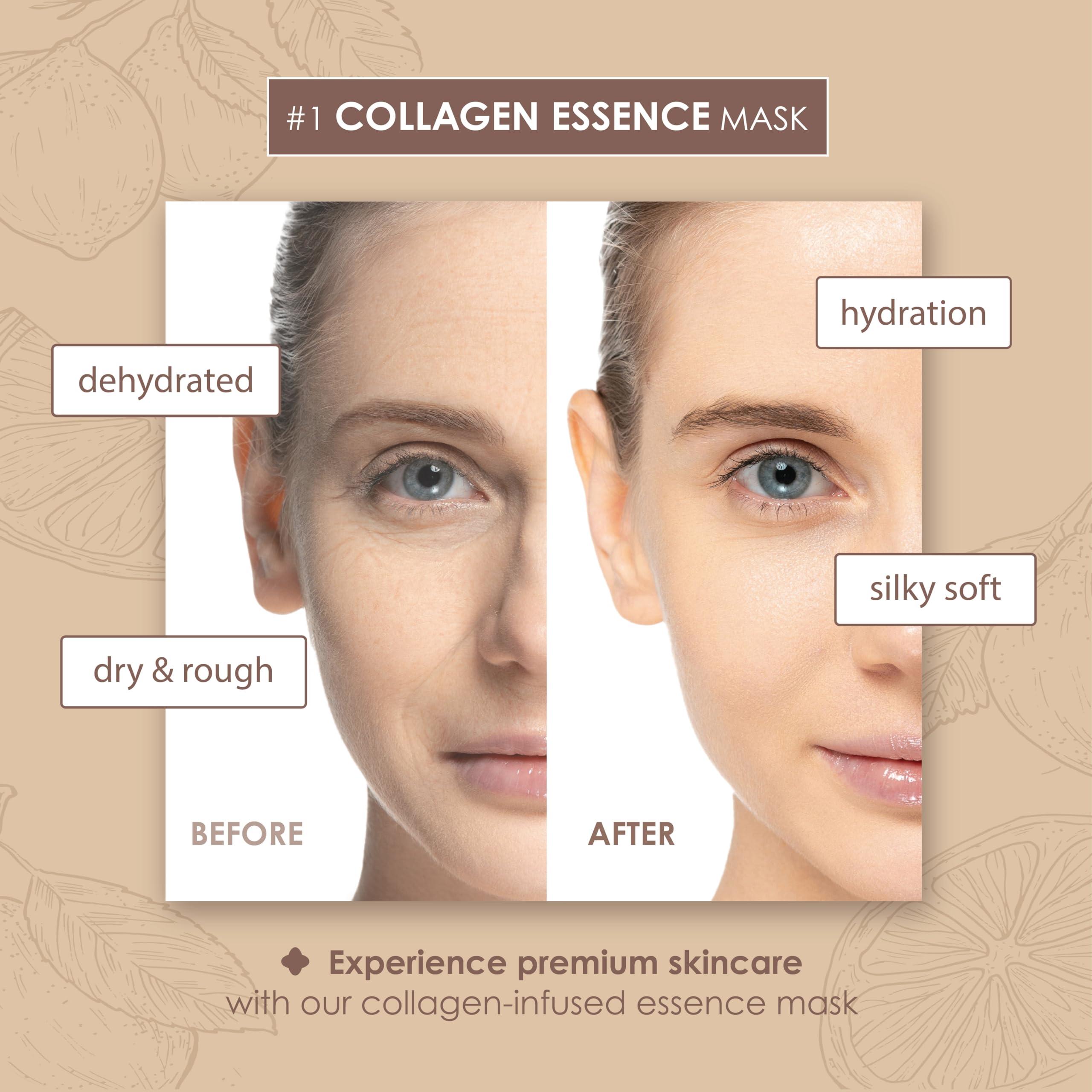 ORIGINAL DERMA BEAUTY ORIGINAL DERMA BEAUTY 24PK Cucumber Essence Face Masks for Skincare - Facial Sheet Mask Korean Skin Care