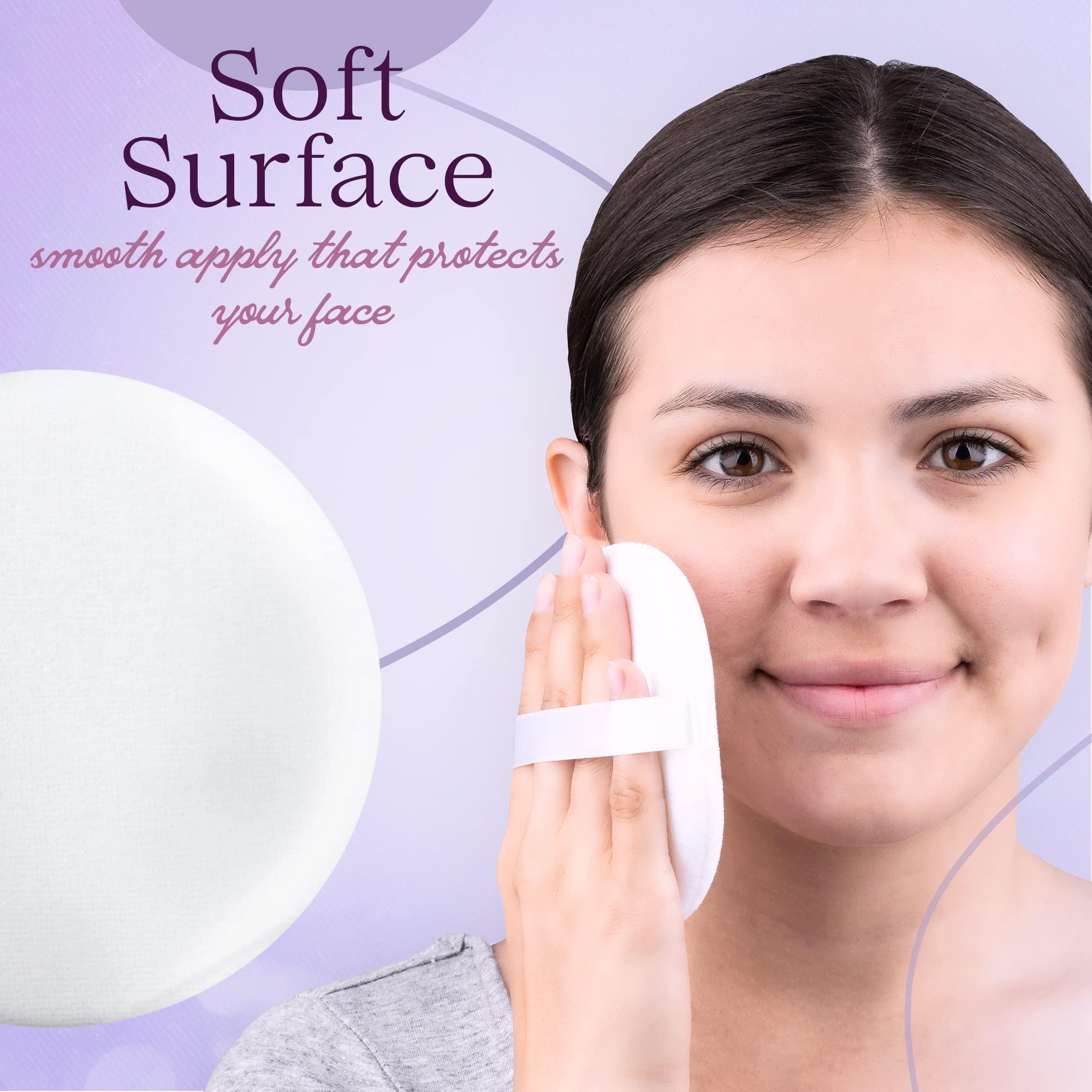 NextClimb NextClimb Extra Large 4.5 White 100% Cotton Powder Puff for Makeup, Round, Comfortable to Hold