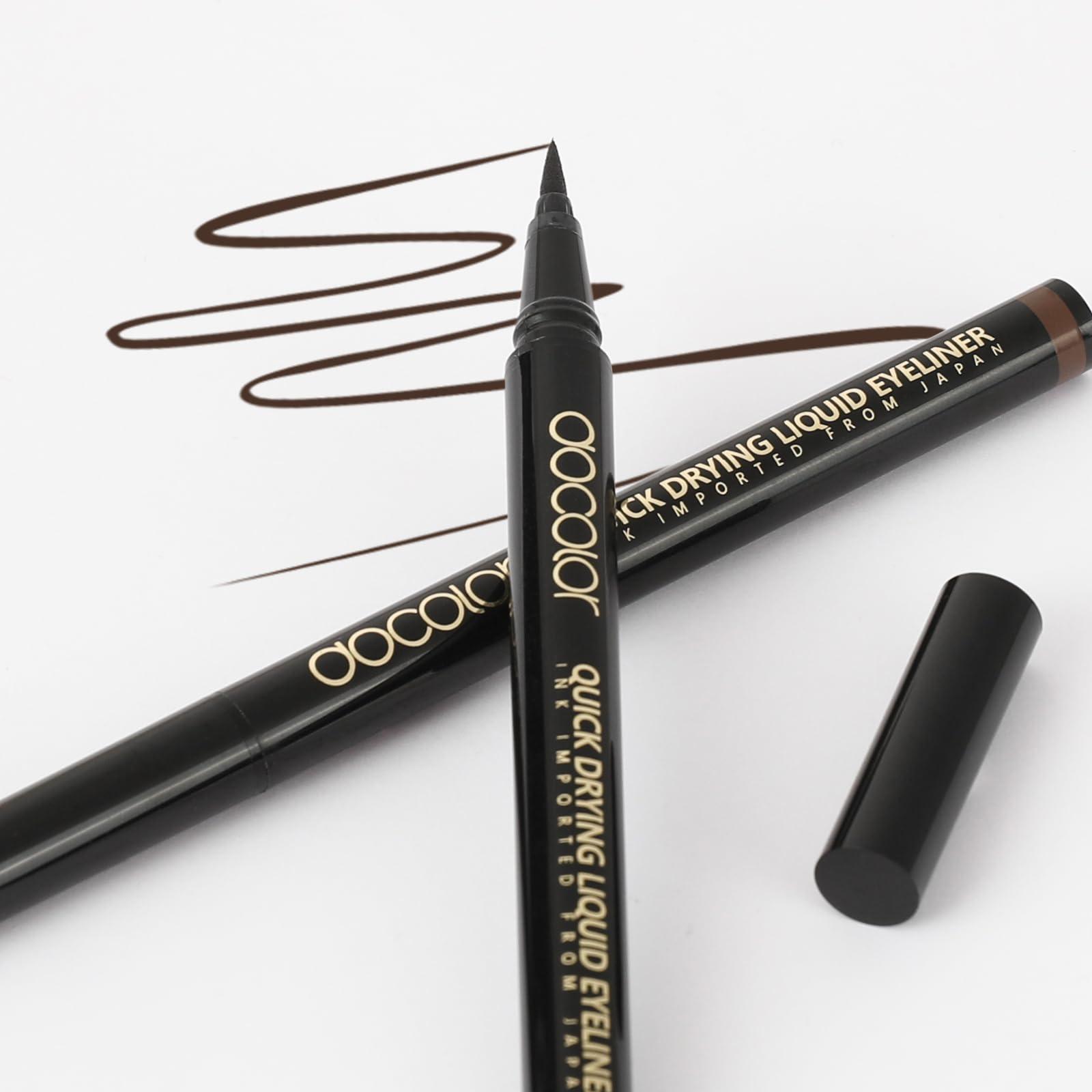 docolor docolor Brown Eyeliner Ultra-Pigmented & Waterproof Eye Liner Quick Drying Liquid Eyeliner Vegan & Cruelty-Free