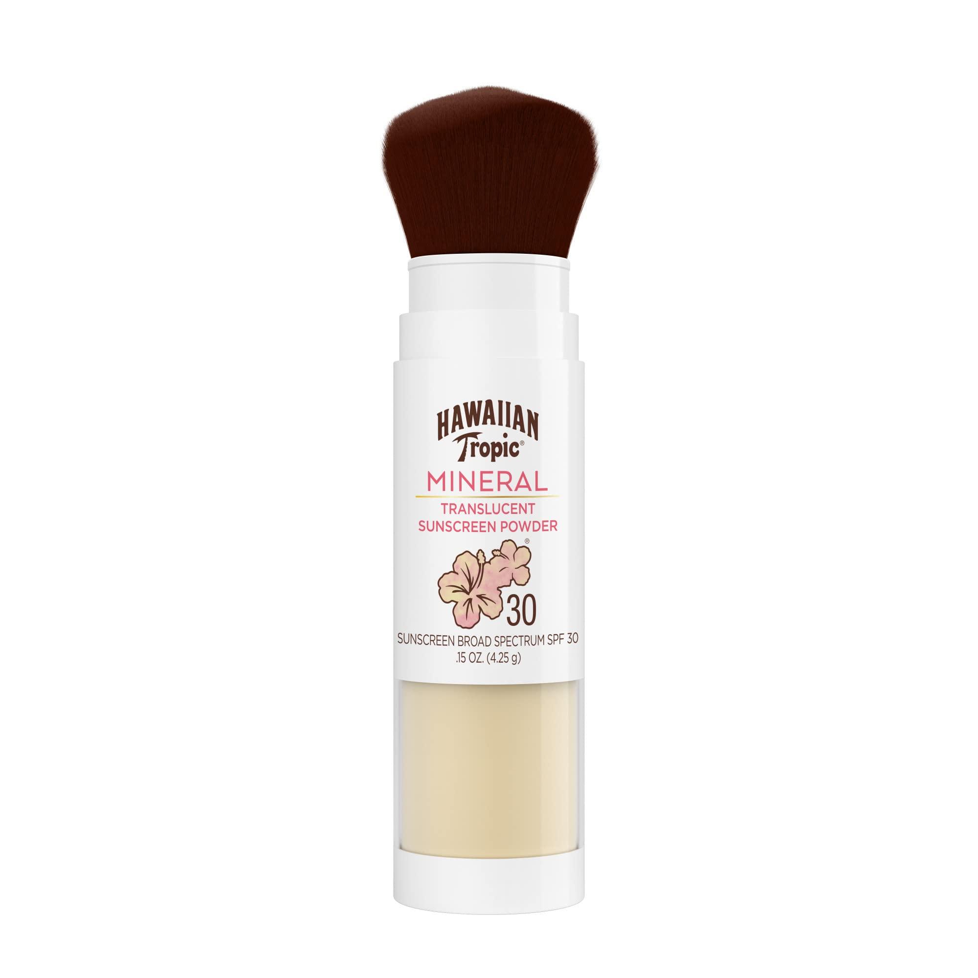 Hawaiian Tropic Hawaiian Tropic Mineral Powder Sunscreen Brush SPF 30 & Banana Boat Sport Ultra Lip Balm SPF 50 Twin Pack