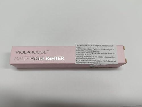 VIOLA HOUSE VIOLA HOUSE Highlighter Makeup Pencil, Matte Highlighter For Face Brightening, Use As a Highlighter, Eyeshadow Pencil or Concealer For Shade,Define Or Highlight Eyes (Violet, 5ml/0.17fl.oz)