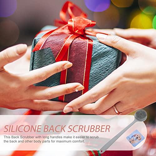 minkissy minkissy Silicone Bath Brush Shower Back Brush Silicone Body Scrubbers for Use in Shower Back Scrubber for Shower Back Massage Brush Bath Scrub Brush Handle Brush Detachable Man
