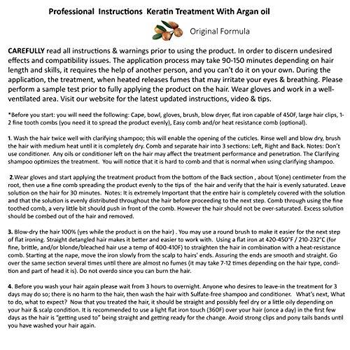 KERATIN RESEARCH Keratin Research Complex Brazilian Keratin Hair Argan Oil Blowout Treatment Professional Results Straightening and Smoothing Hair Queratina Keratina