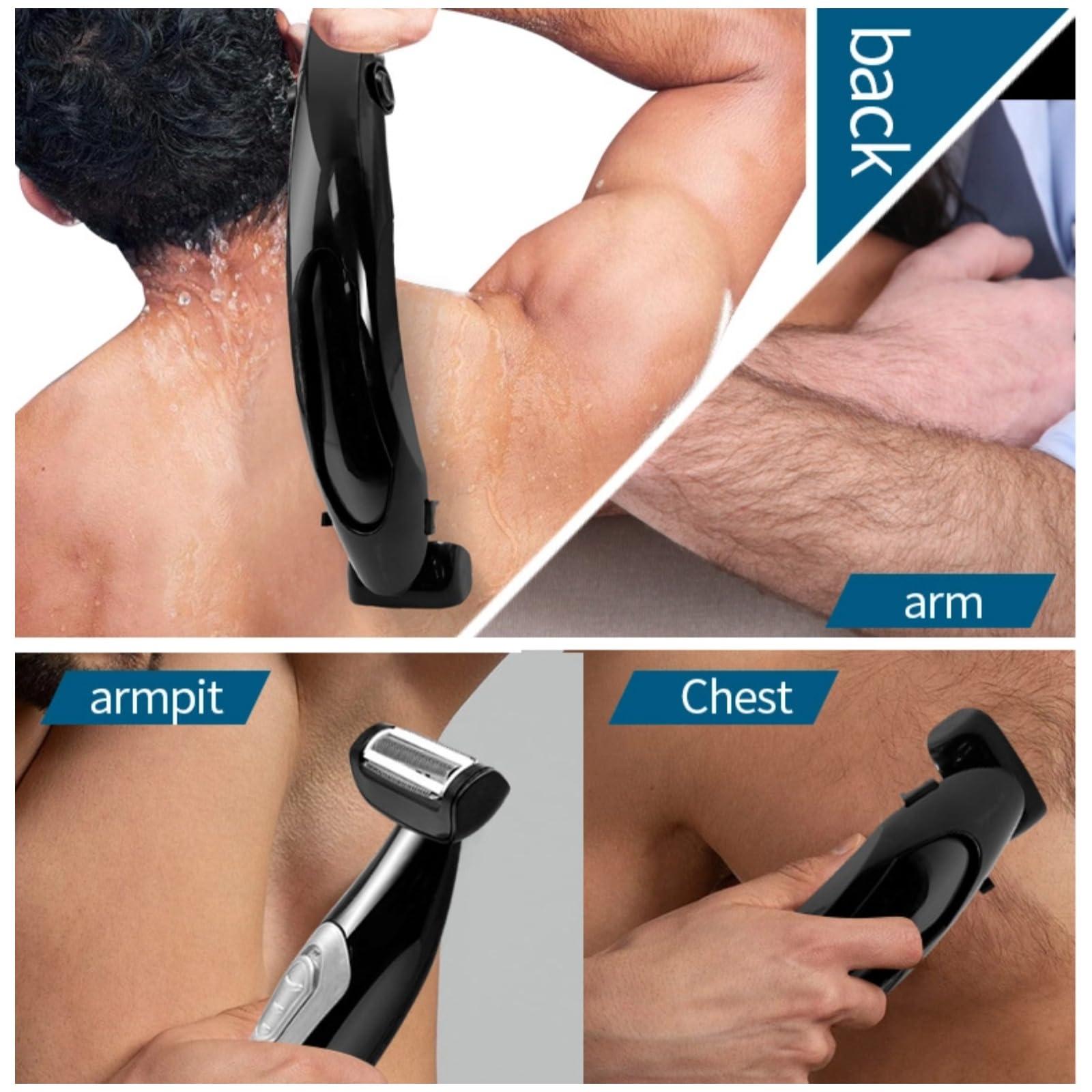 Yoidesu Yoidesu Back Shavers for Men, Body Shaver with Adjustable Extreme Reach Handle, Body Groomers Men\'s Electric Back Shaver with Charging Base, Wet Dry Use Back Groomer