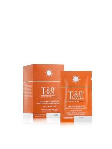 Tan Towel TanTowel Half Body Tan Towelettes - 10 Pack, Dark, 10 Count (Pack of 1)