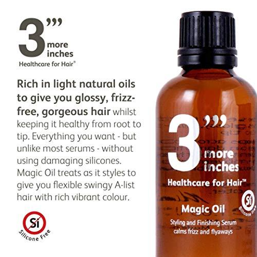 3 More Inches 3'''More Inches Magic Oil 50ml - Styling and Finishing Serum - Smooths Frizz and Flyaways - For Glossy Healthy Hair - With Omega-Rich Plant Oils - Silicone Free - Hair Care by Michael Van Clarke
