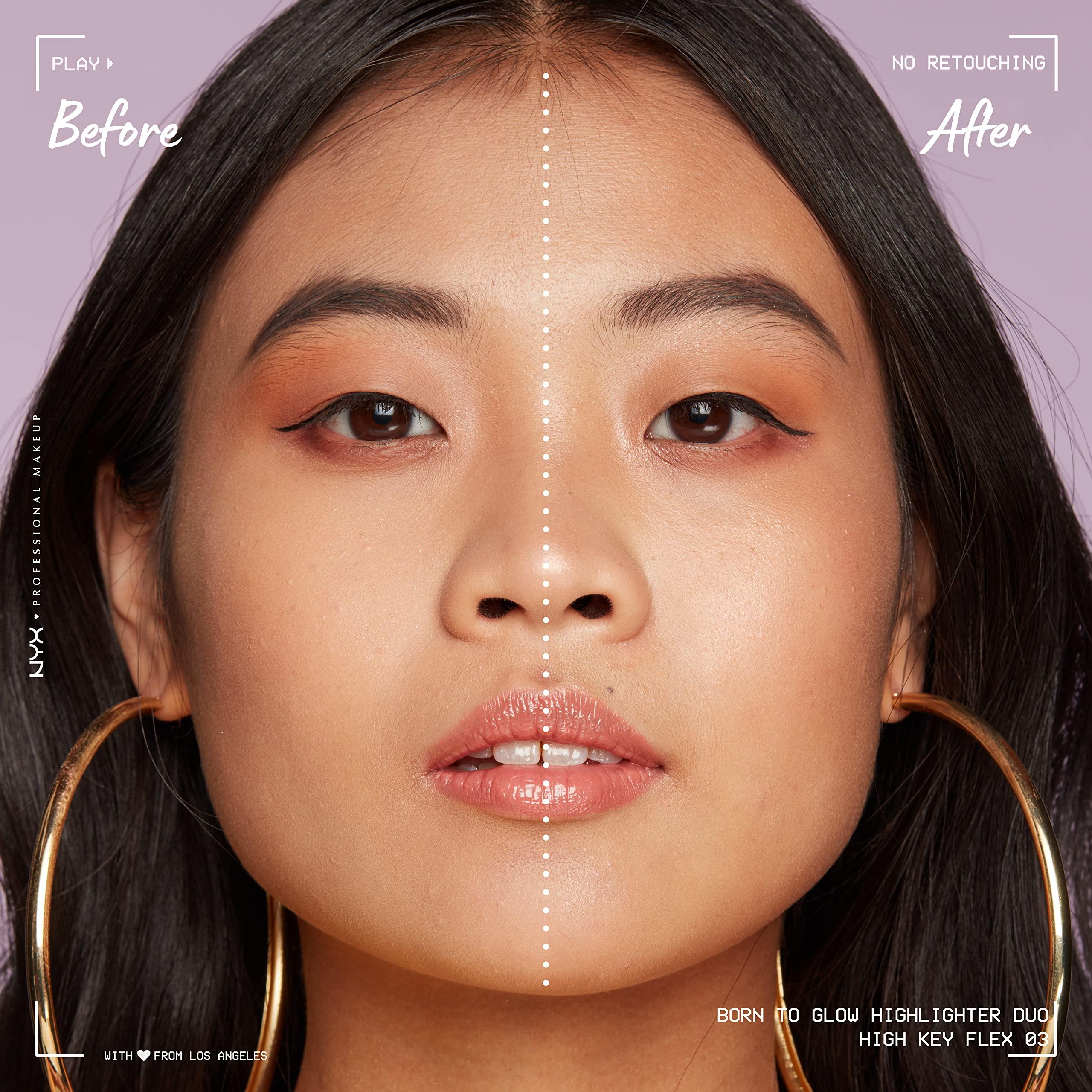 NYX PROFESSIONAL MAKEUP NYX PROFESSIONAL MAKEUP Born To Glow Icy Highlighter Duo - High Key Flex