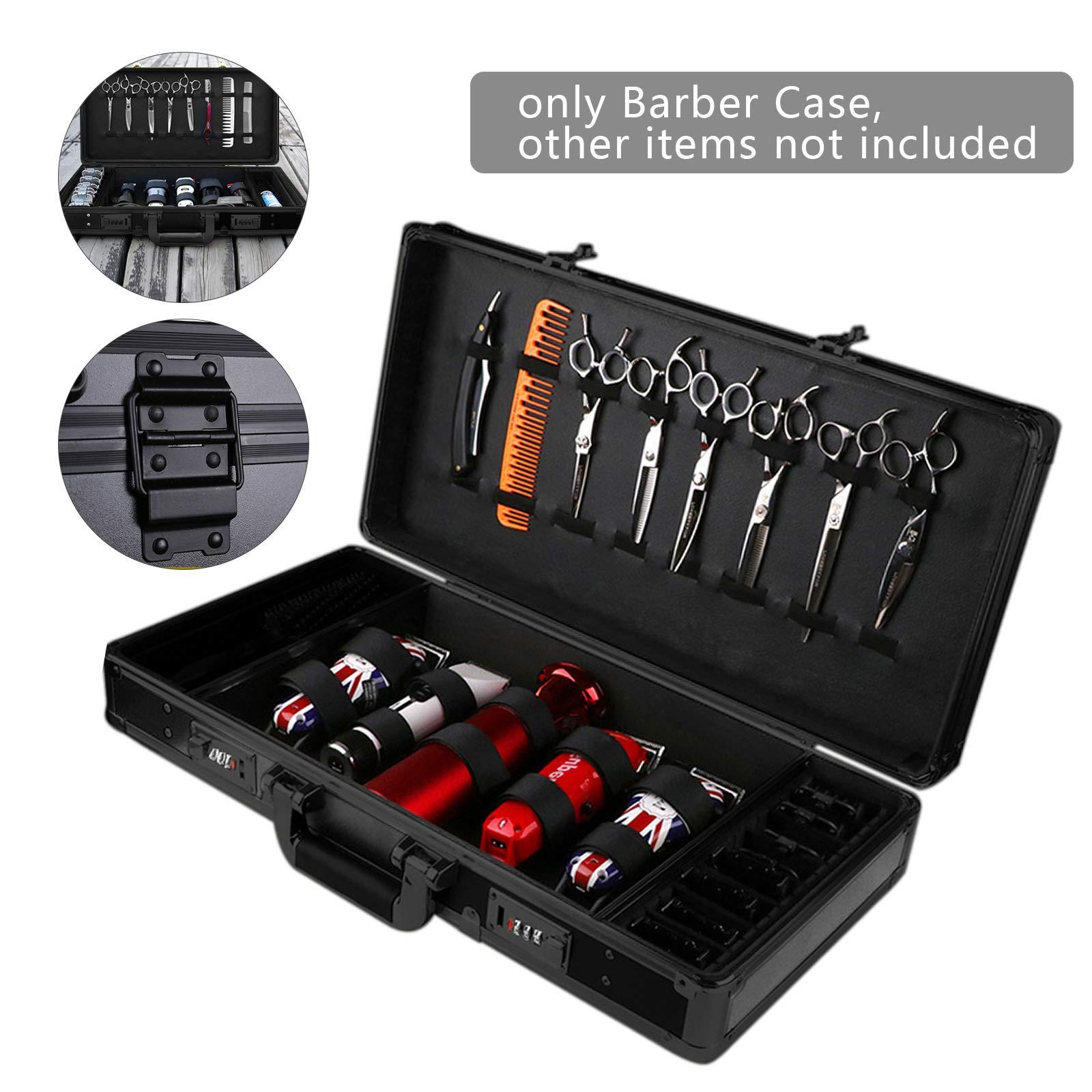 DNYSYSJ DNYSYSJ Barber Carrying Case Barber Case, Stylist Tool Box Professional Salon Hair Cutting Grooming Kit Storage Organizer for Clippers, Scissors, Barber Supplies (B)