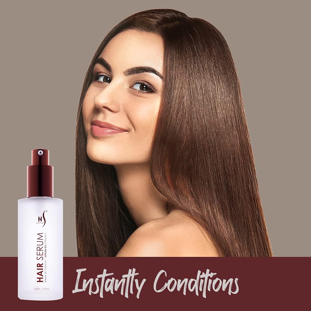 HerStyler HerStyler Serum, 4 Pack - Hair Styling Agent with Argan Oil for Dry, Damaged Hair - Frizz Control Serum for Straightening, Shine, Trendy Tresses