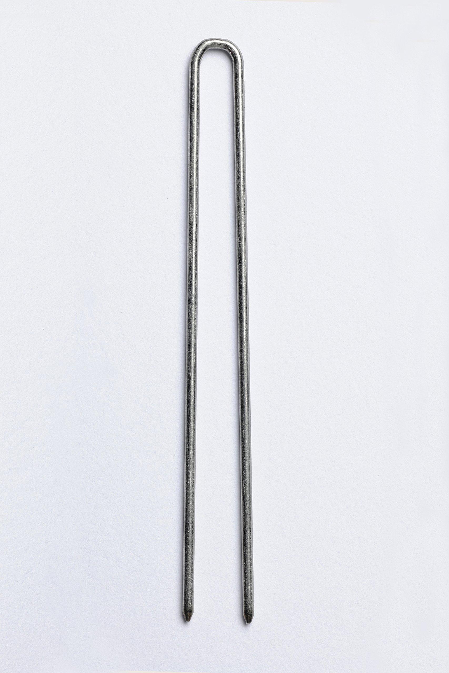 AMISH VALLEY PRODUCTS Amish Valley Products Straight Stainless Steel Heavy Duty Snagless Hairpins Handmade Hair Pin (Silver, 2 1/2 Inch)