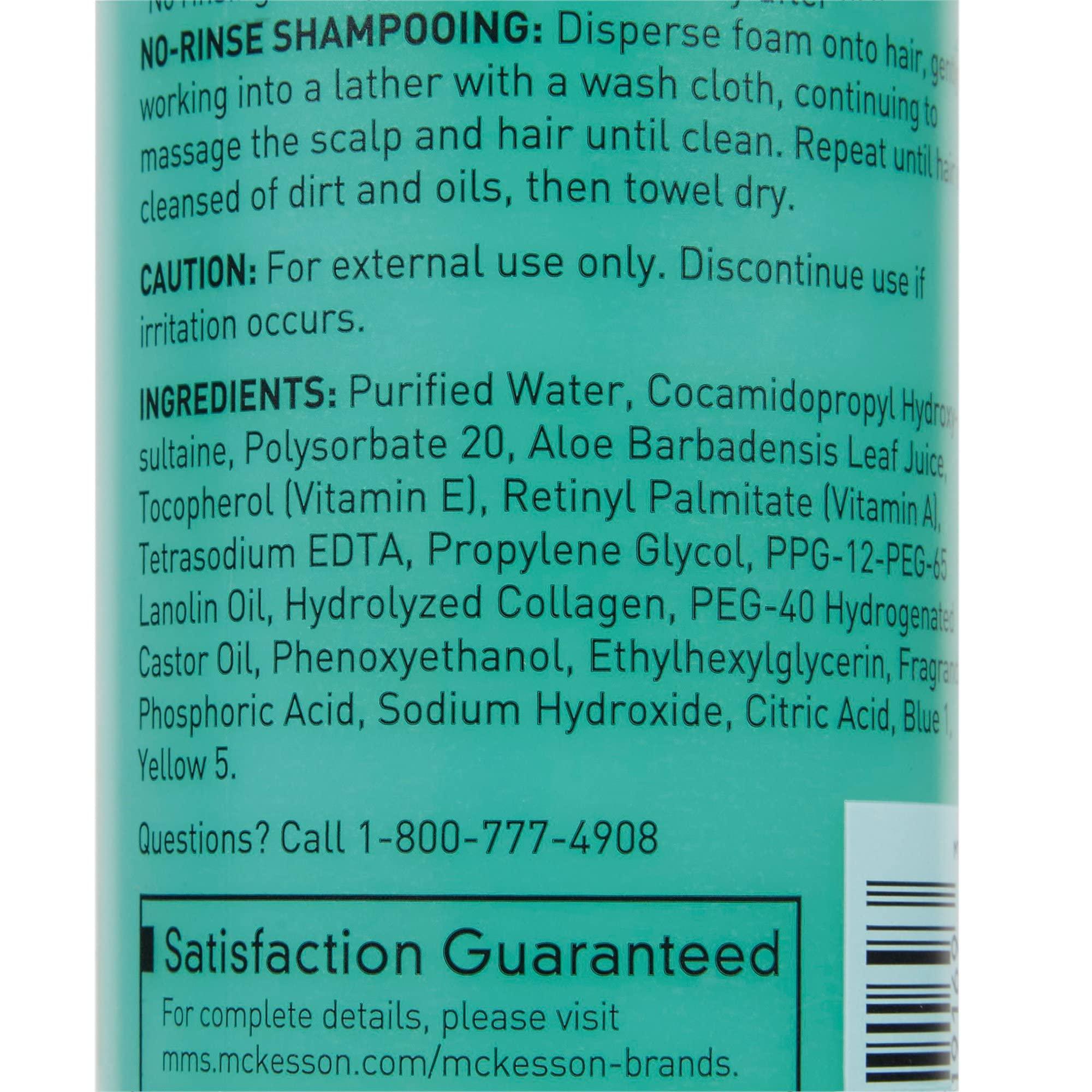 McKesson McKesson Rinse-Free Foam Cleanser with Aloe, 9 oz [2 Count] Vitamin A and E - Body Wash & Shampoo for Elderly, Hospital Grade, Cucumber Melon