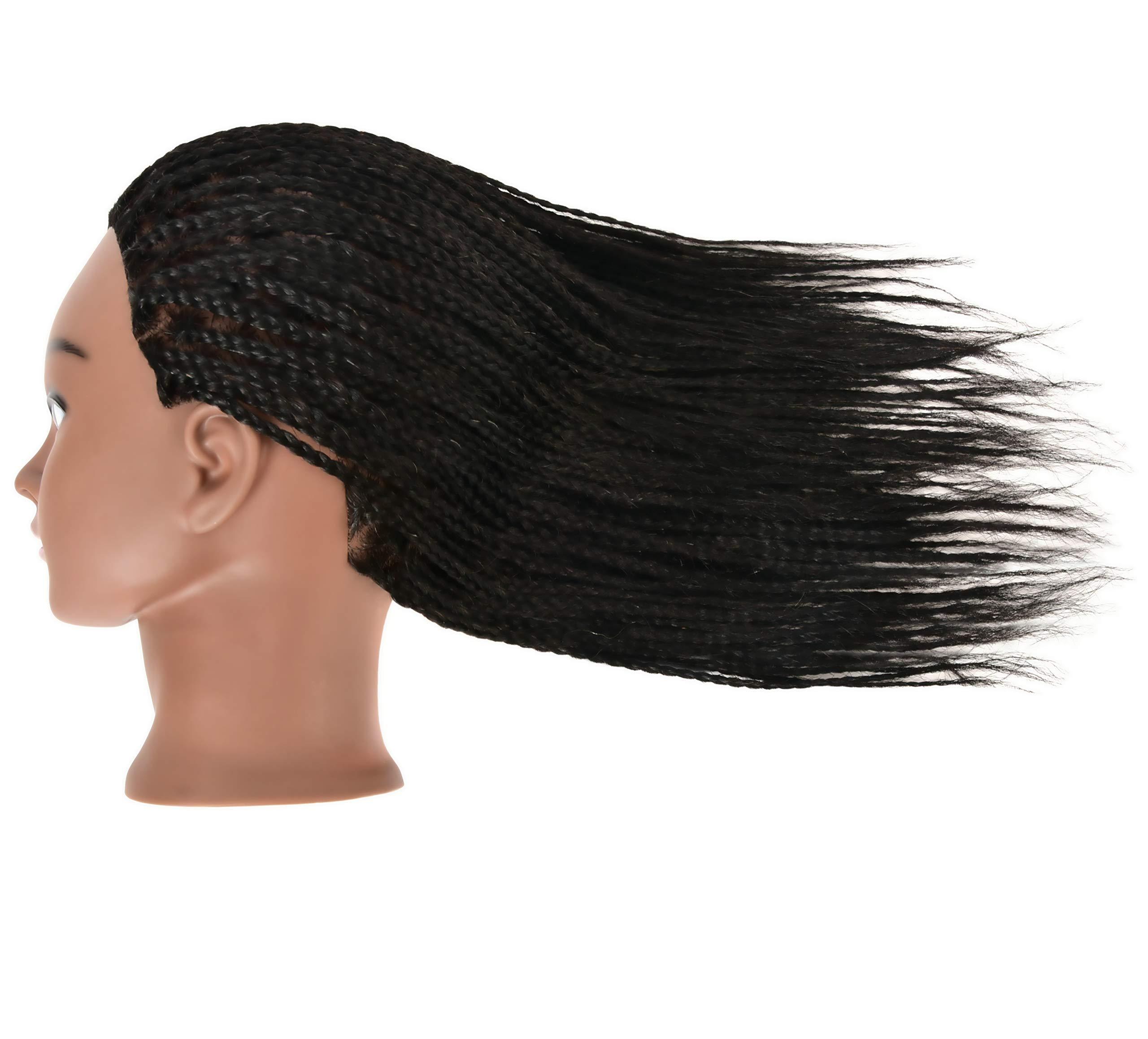 RYHAIR RYHAIR 100% Human Hair Mannequin Head with Stand for Hairdresser Practice Braiding Styling Manikin Cosmetology Makeup Manican Doll Training Display