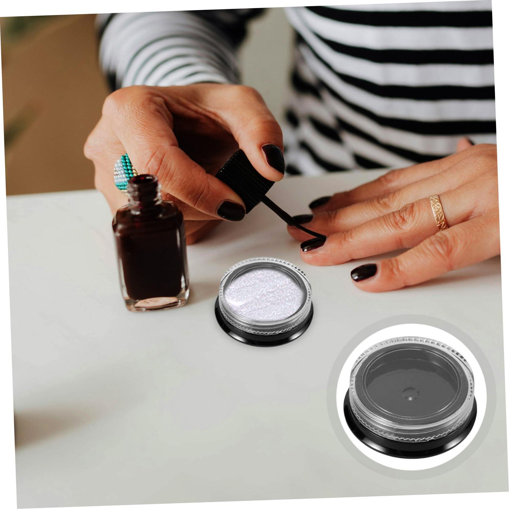 Mikinona Mikinona Nail Glitter Jars 8pcs Small Round Refill Jars for Nail Art Decorations Reusable Case Travel Size Jar