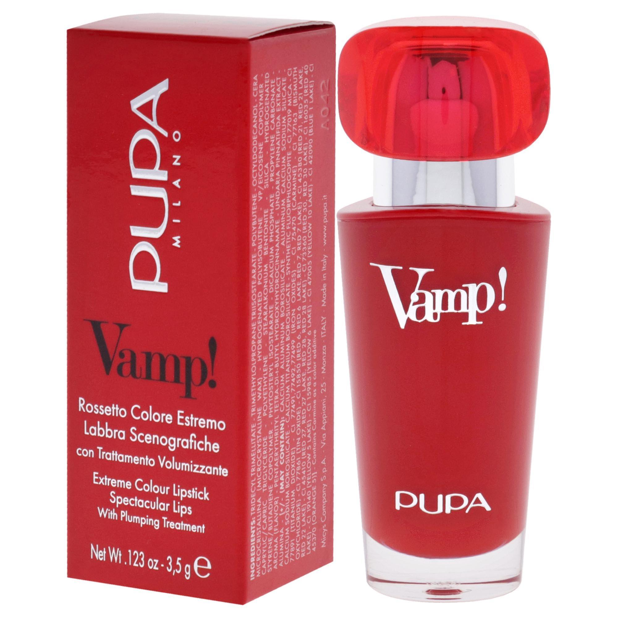 Pupa Pupa Vamp! Extreme Colour Lipstick with Plumping Treatment - 102 Rose Nude Milano for Women - 0.123 oz Lipstick